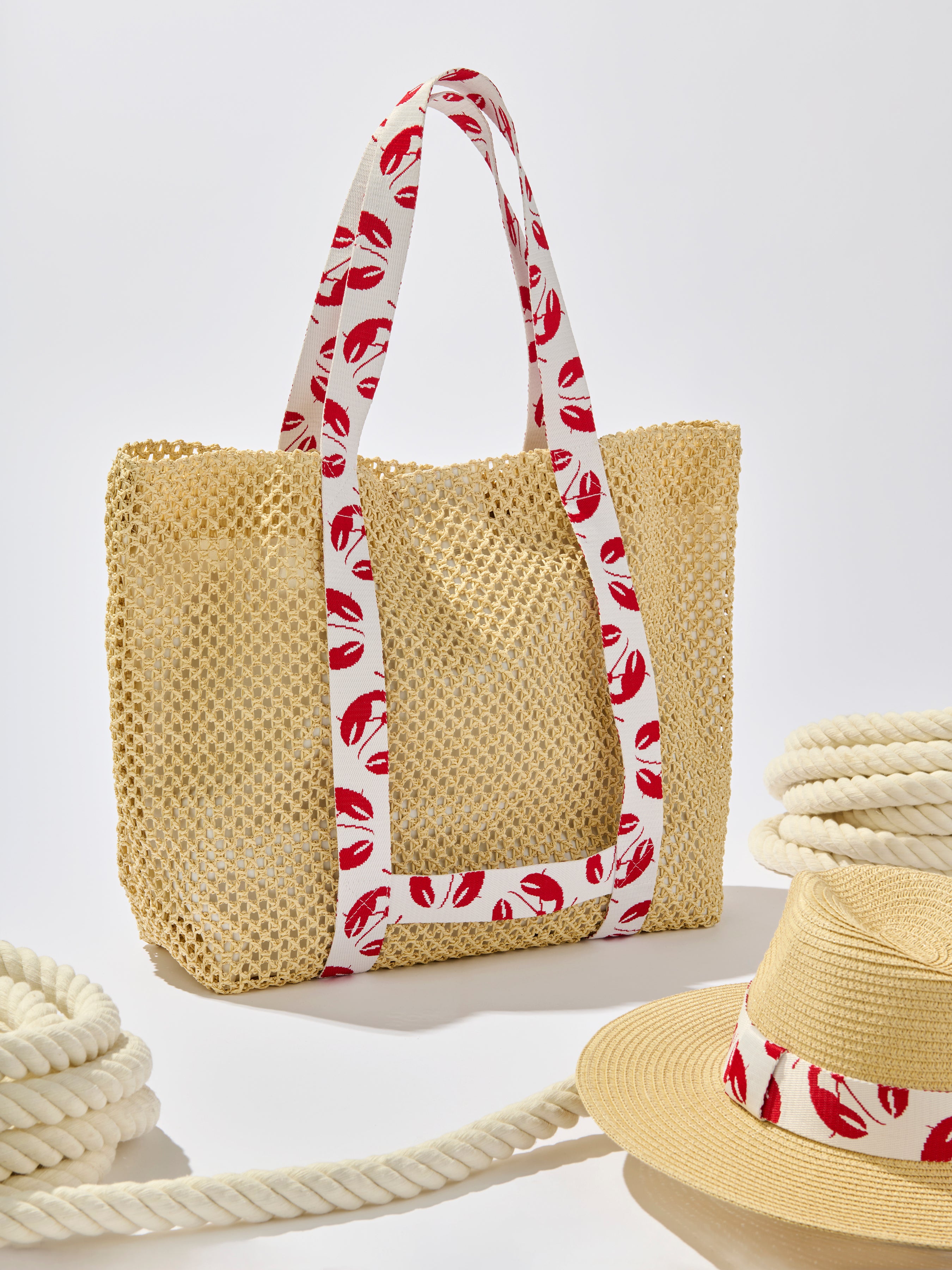 Shiraleah Claudia Tote and Hat Set, Red