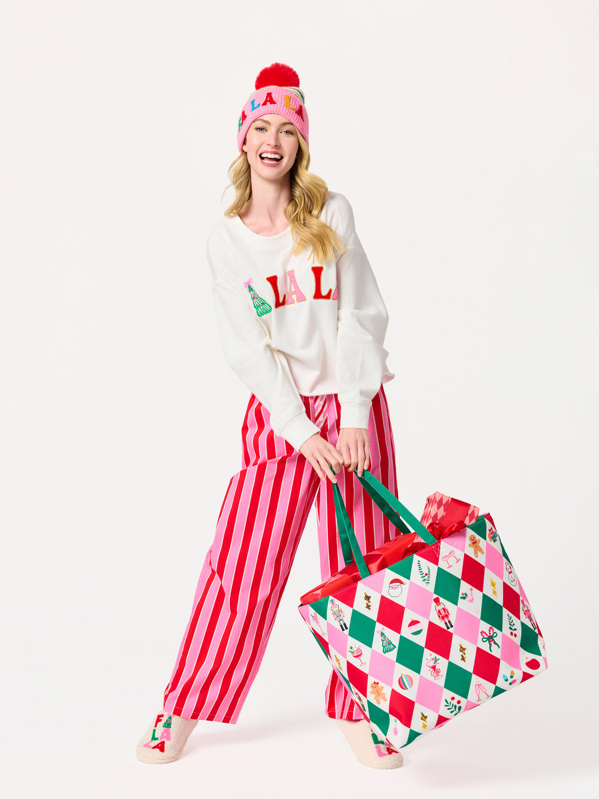 Shiraleah Holiday Icons Gifting Tote, Multi