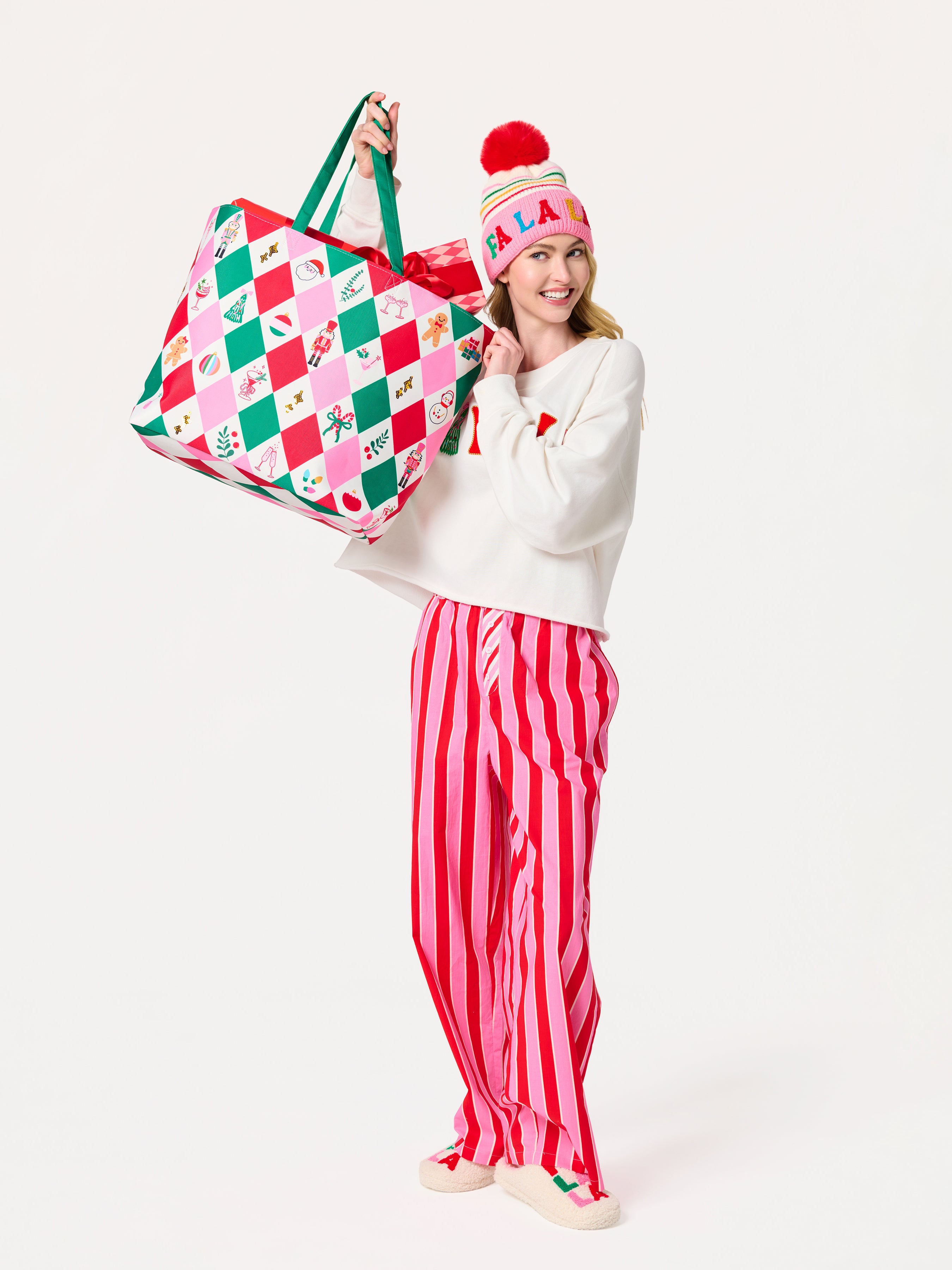 Shiraleah Holiday Icons Gifting Tote, Multi