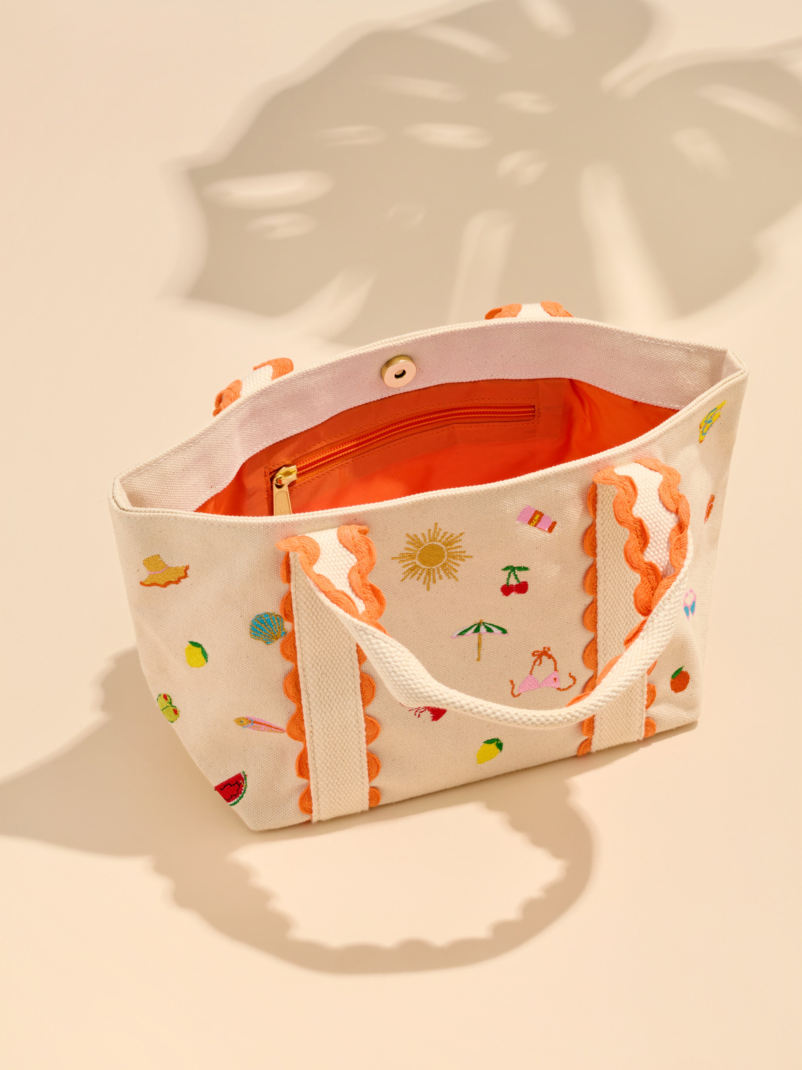 Shiraleah Summer Icons Mini Tote, Natural