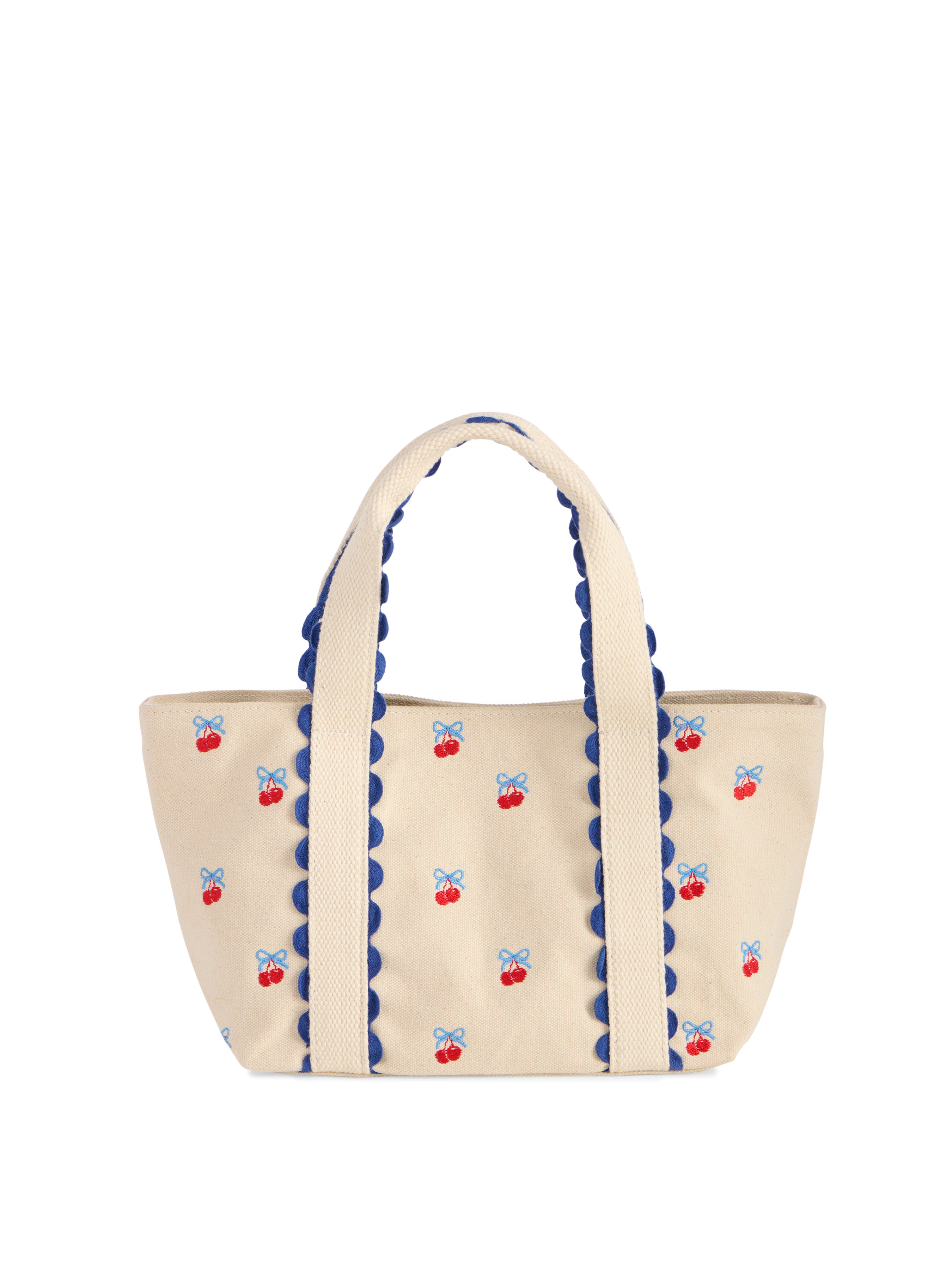 Shiraleah Cherry Icons Mini Tote, Natural