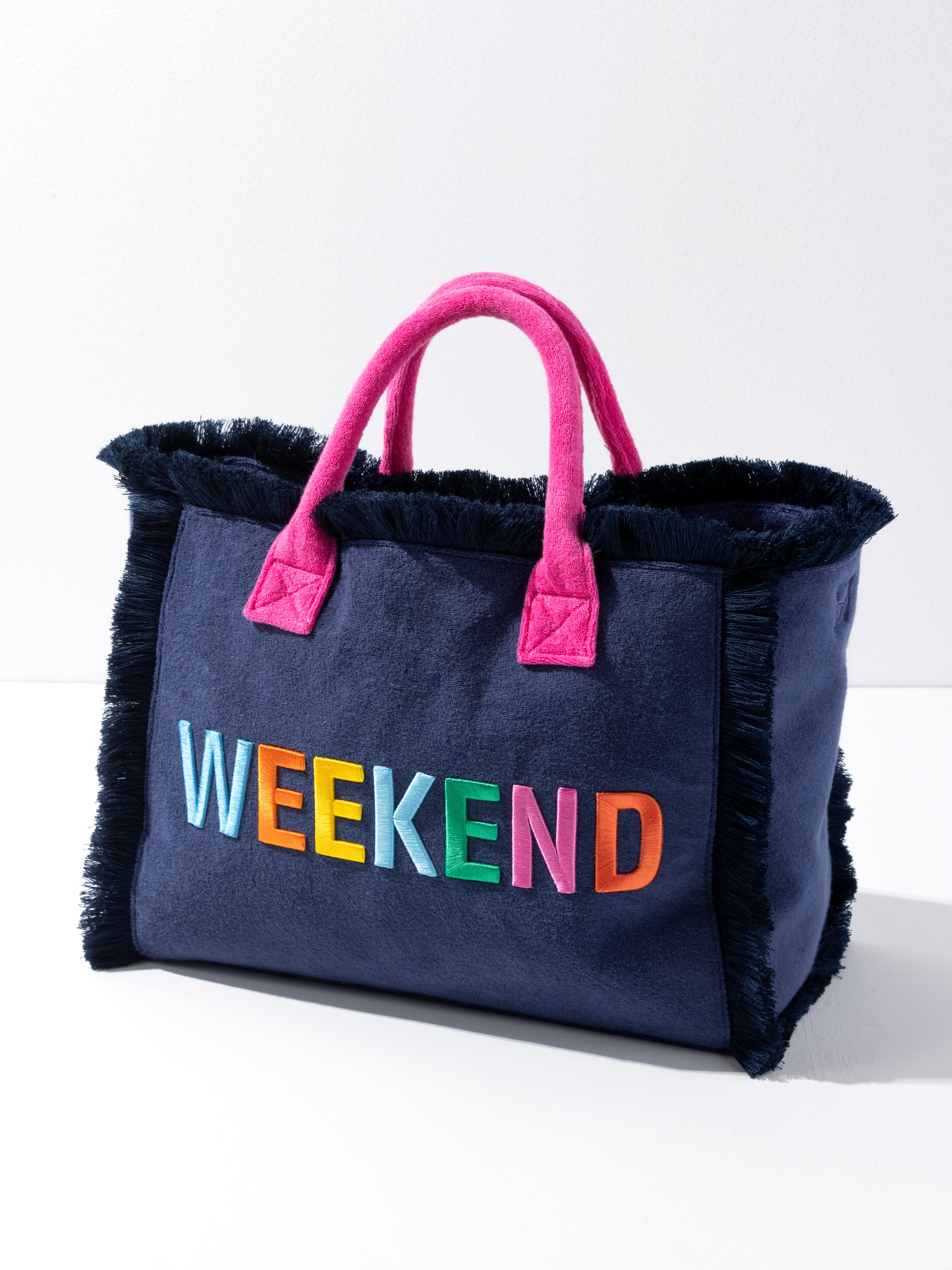 Shiraleah Cabana "Weekend" Tote, Navy