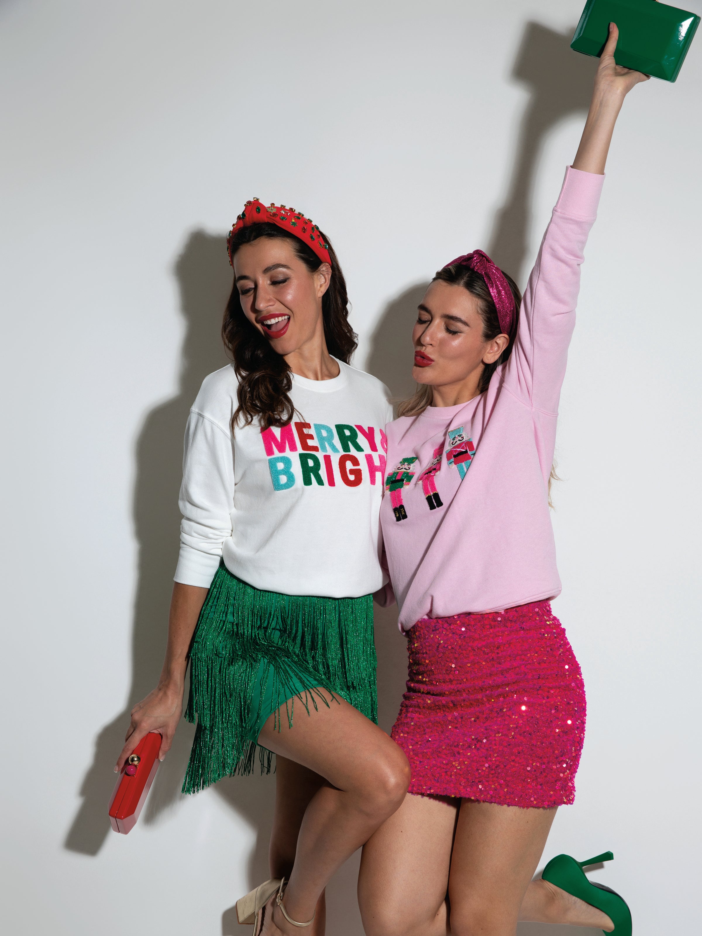 Shiraleah "Merry & Bright" Classic Sweatshirt, Ivory