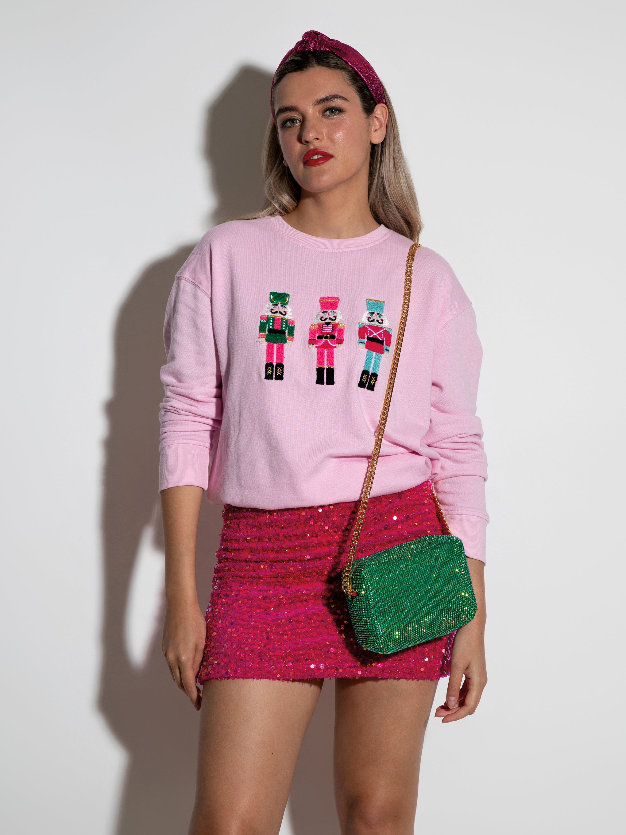 Shiraleah Nutcracker Classic Sweatshirt, Blush