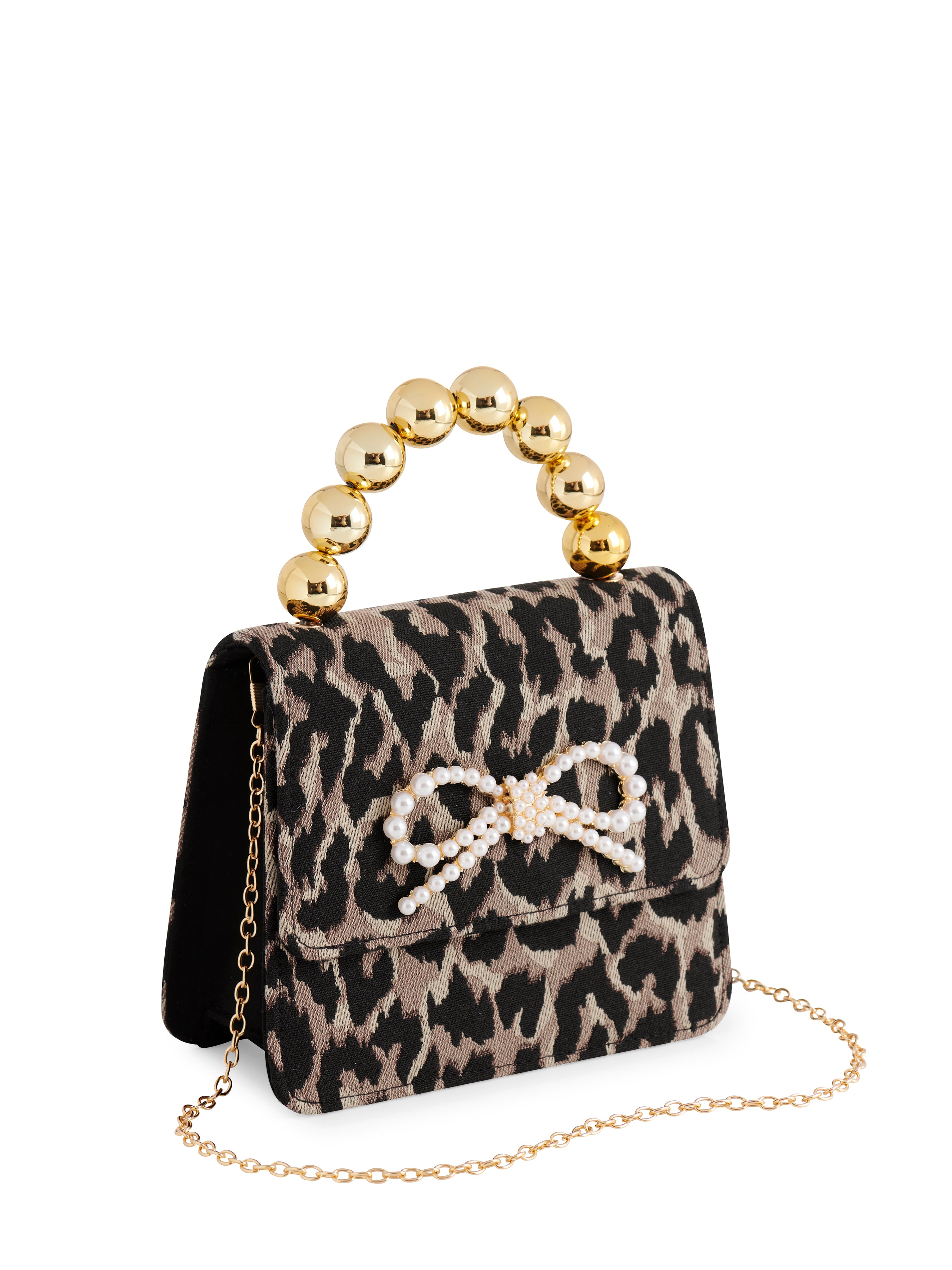 Shiraleah Maude Mini Top Handle Bag LEOPARD