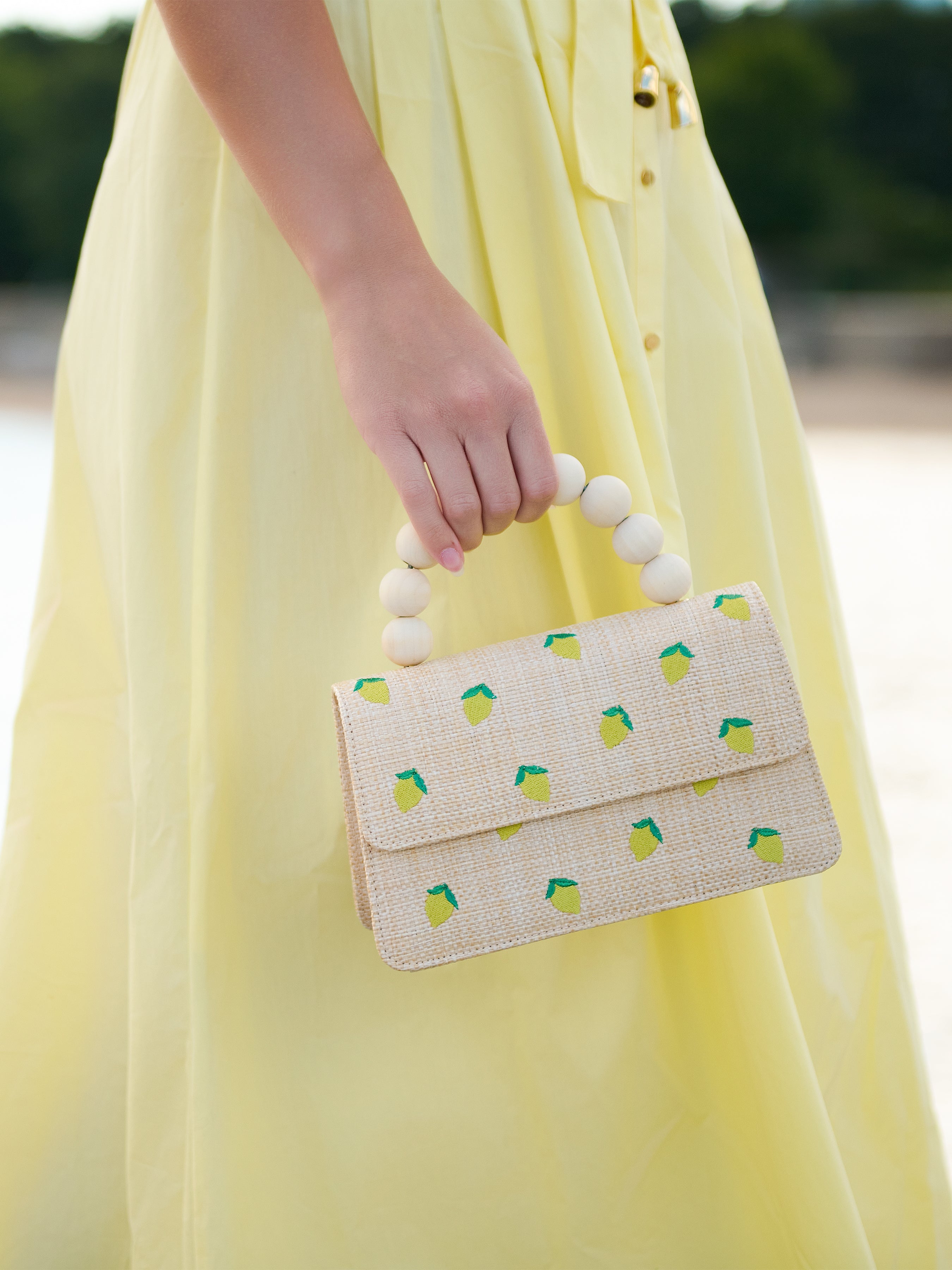 Shiraleah Lemon Mini Bag, Natural