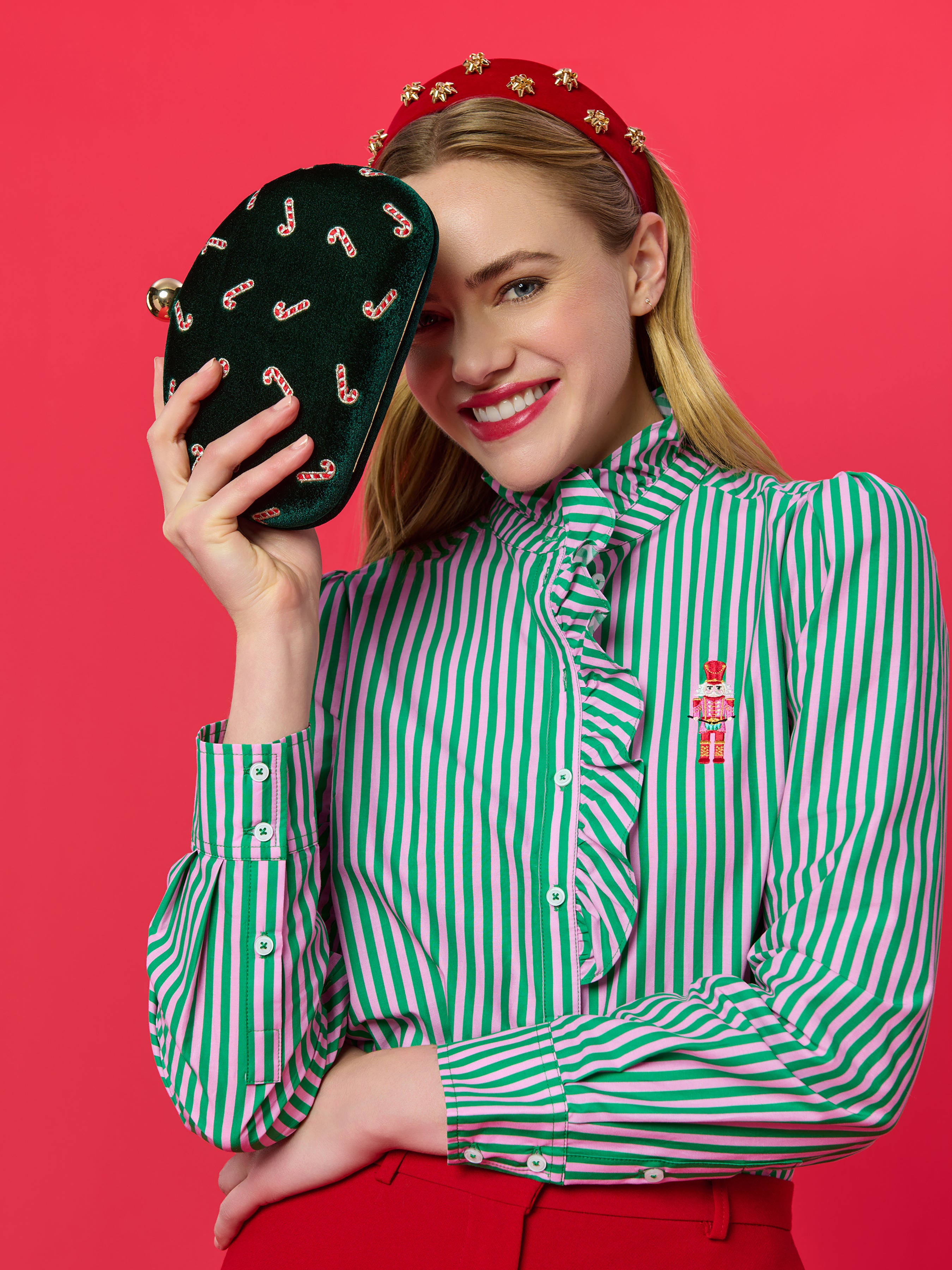 Shiraleah Candy Cane Minaudière, Forest