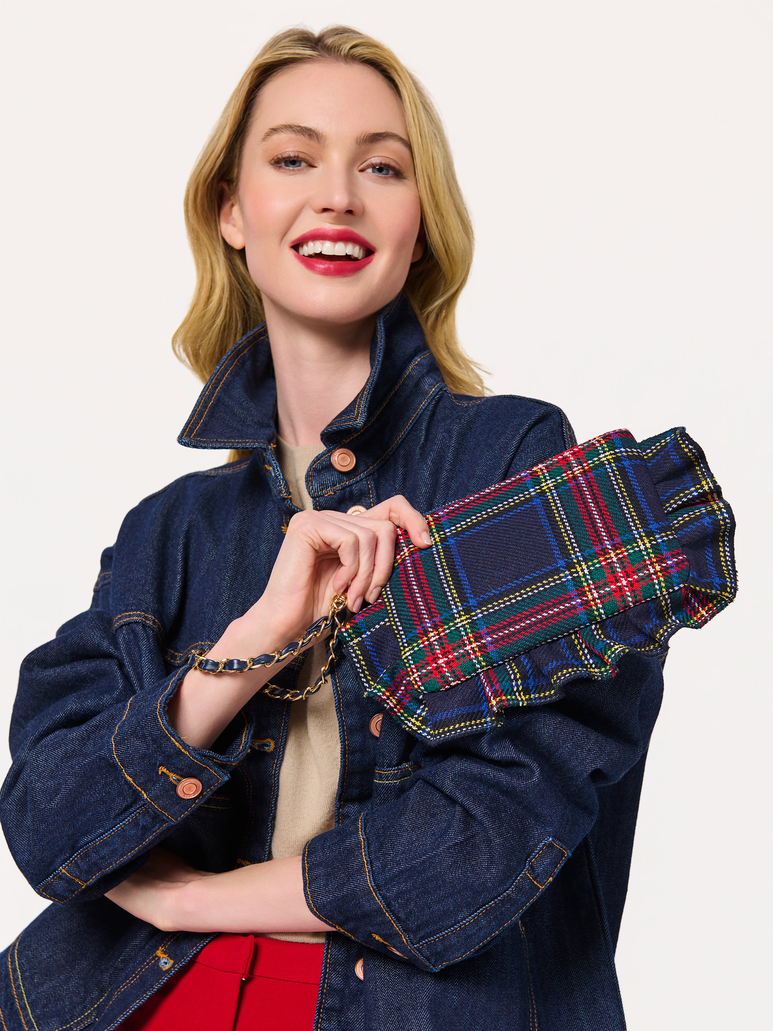 Shiraleah Scottie Ruffle Wristlet NAVY / OS