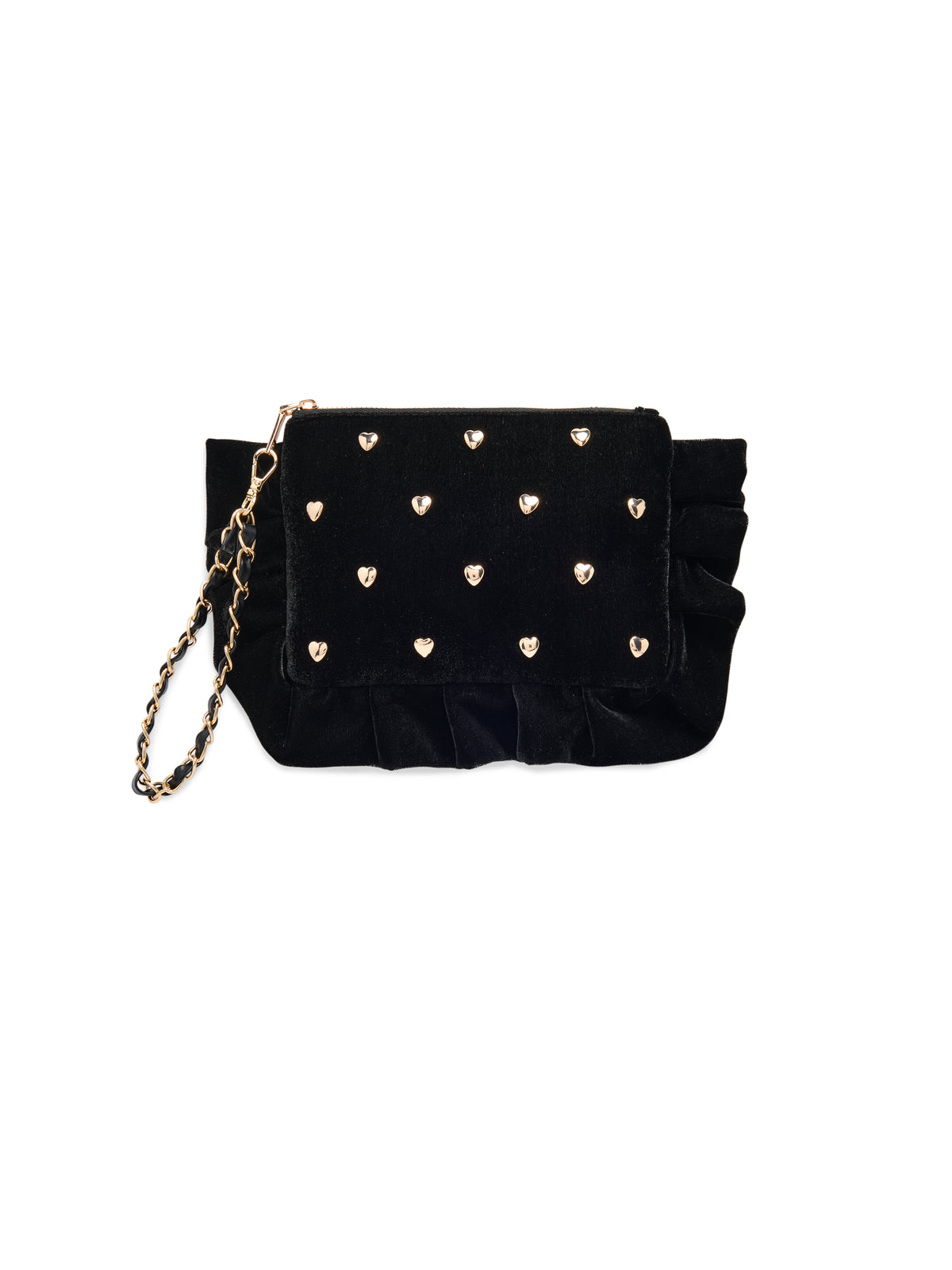 Shiraleah Love Ruffle Wristlet BLACK / OS