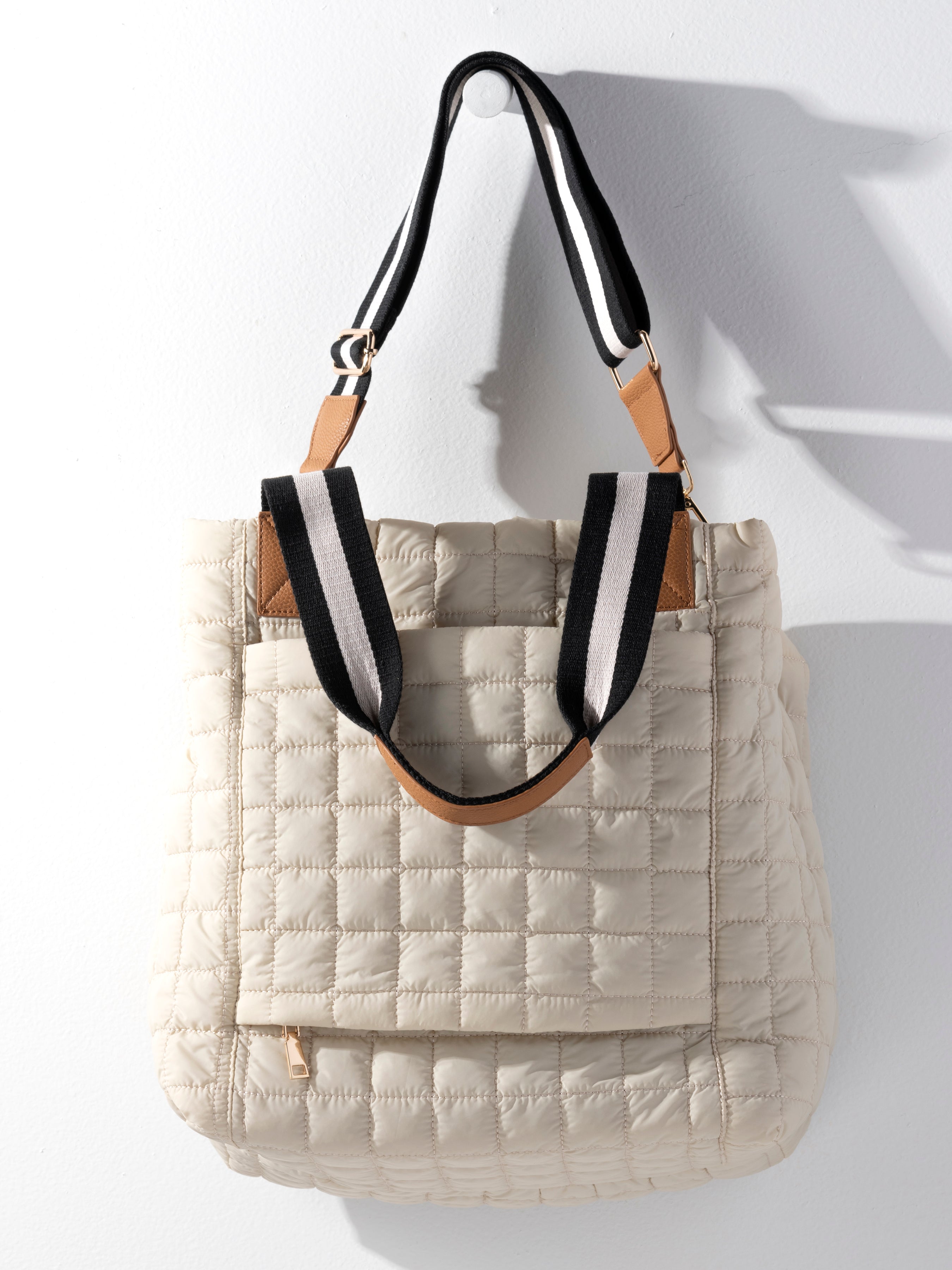 Shiraleah Ezra Travel Tote IVORY