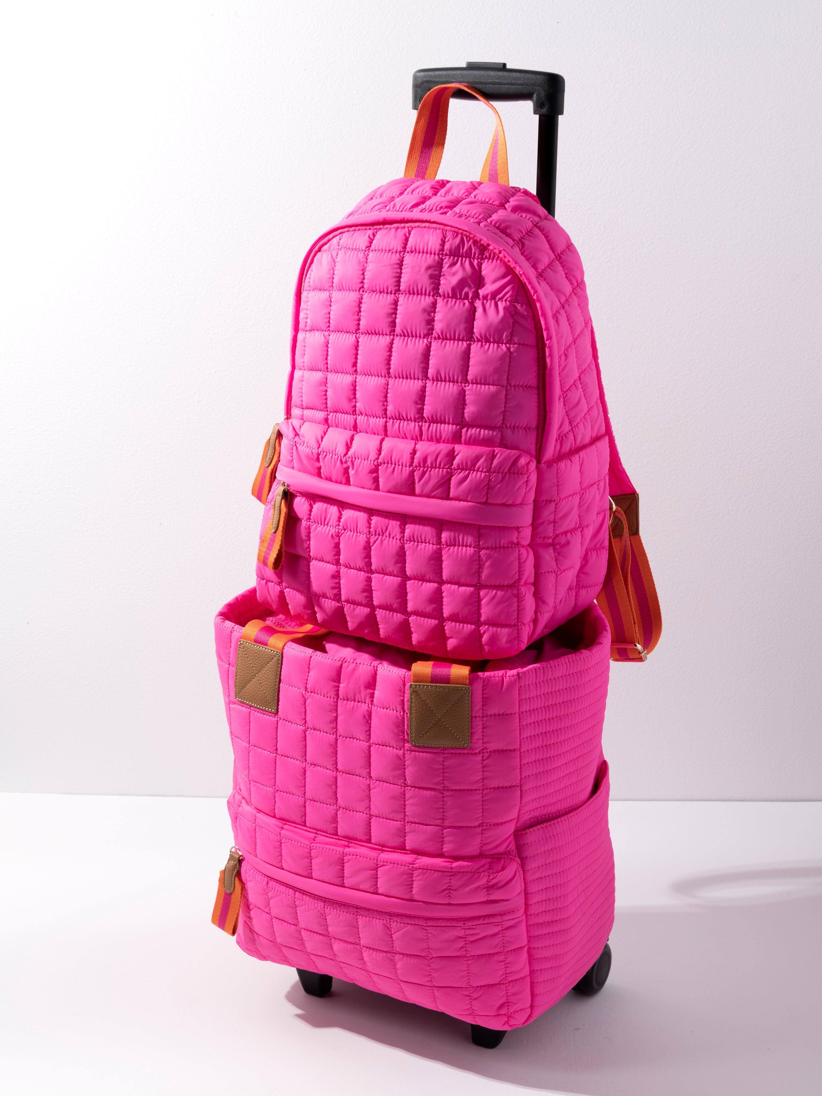 Shiraleah Ezra Roller Tote MAGENTA