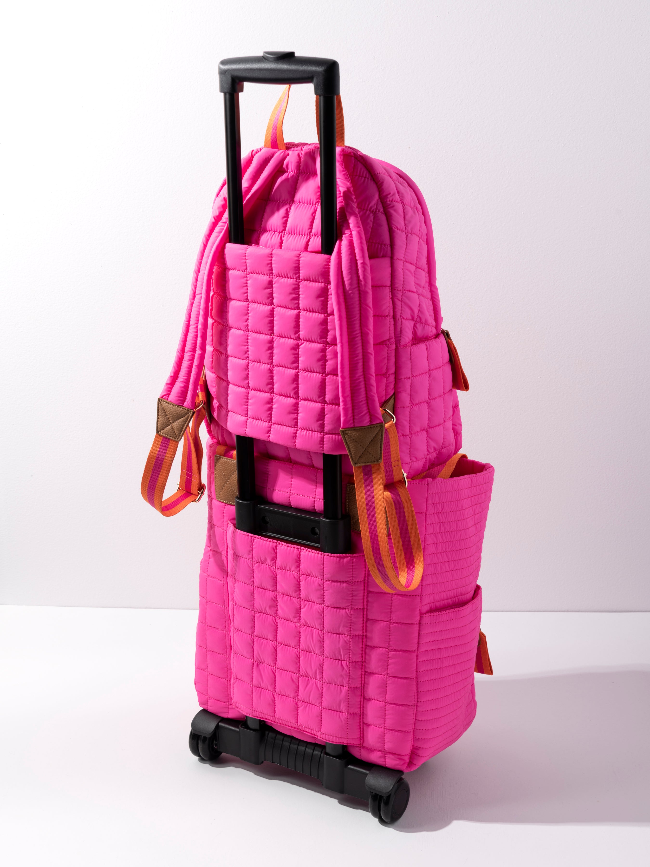 Shiraleah Ezra Roller Tote MAGENTA