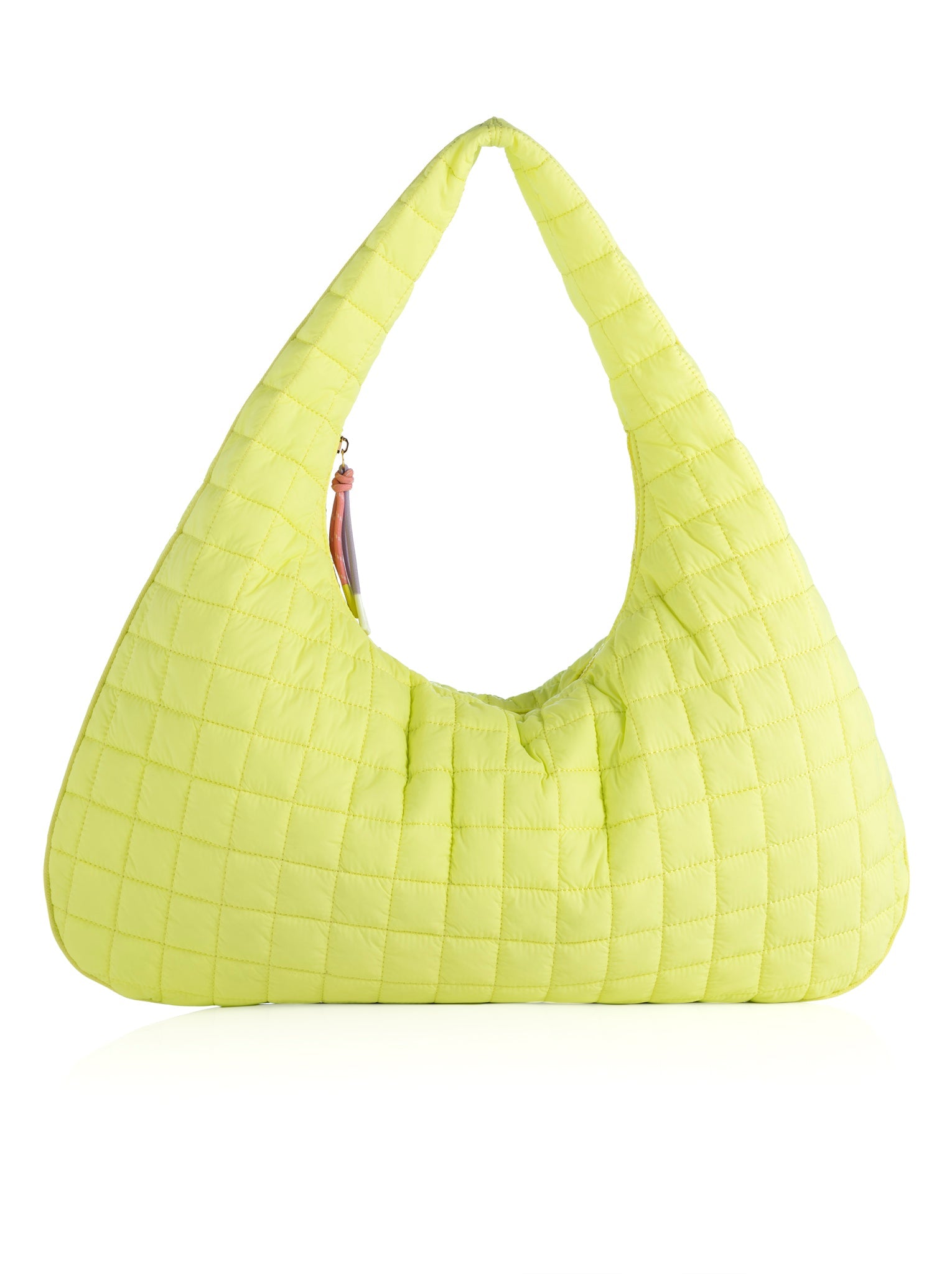 Shiraleah Ezra Quilted Nylon Hobo CITRON