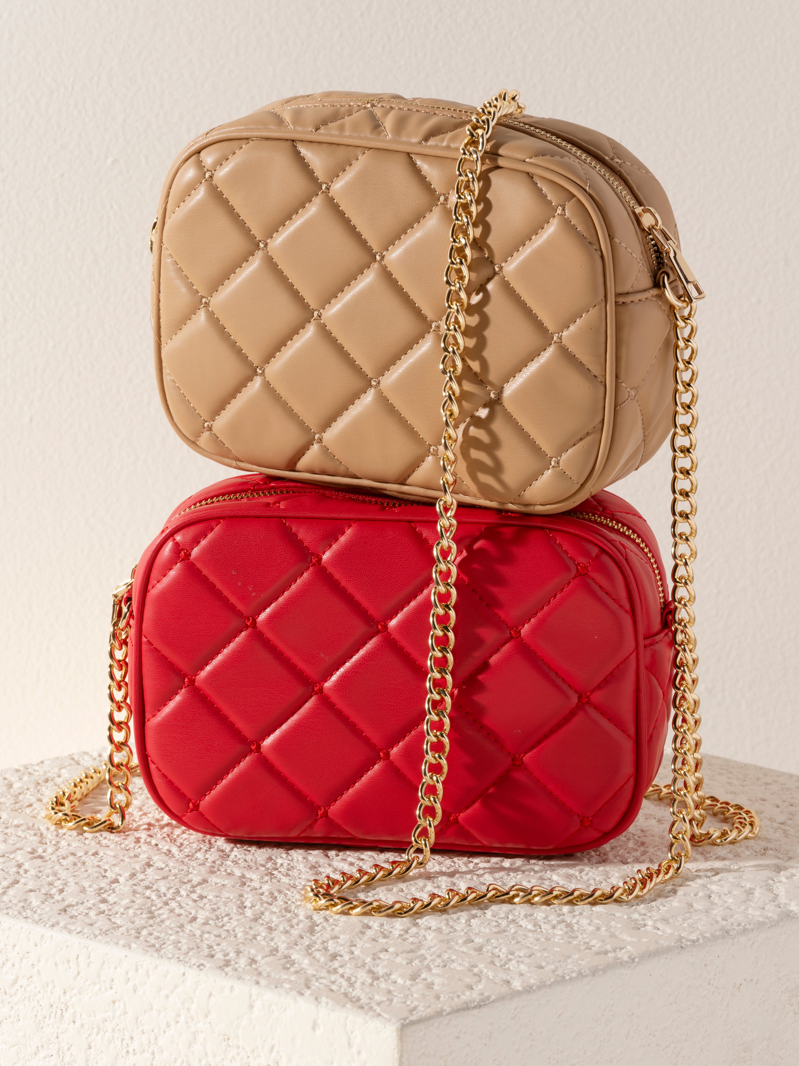 Shiraleah Mademoiselle Camera Bag TAN