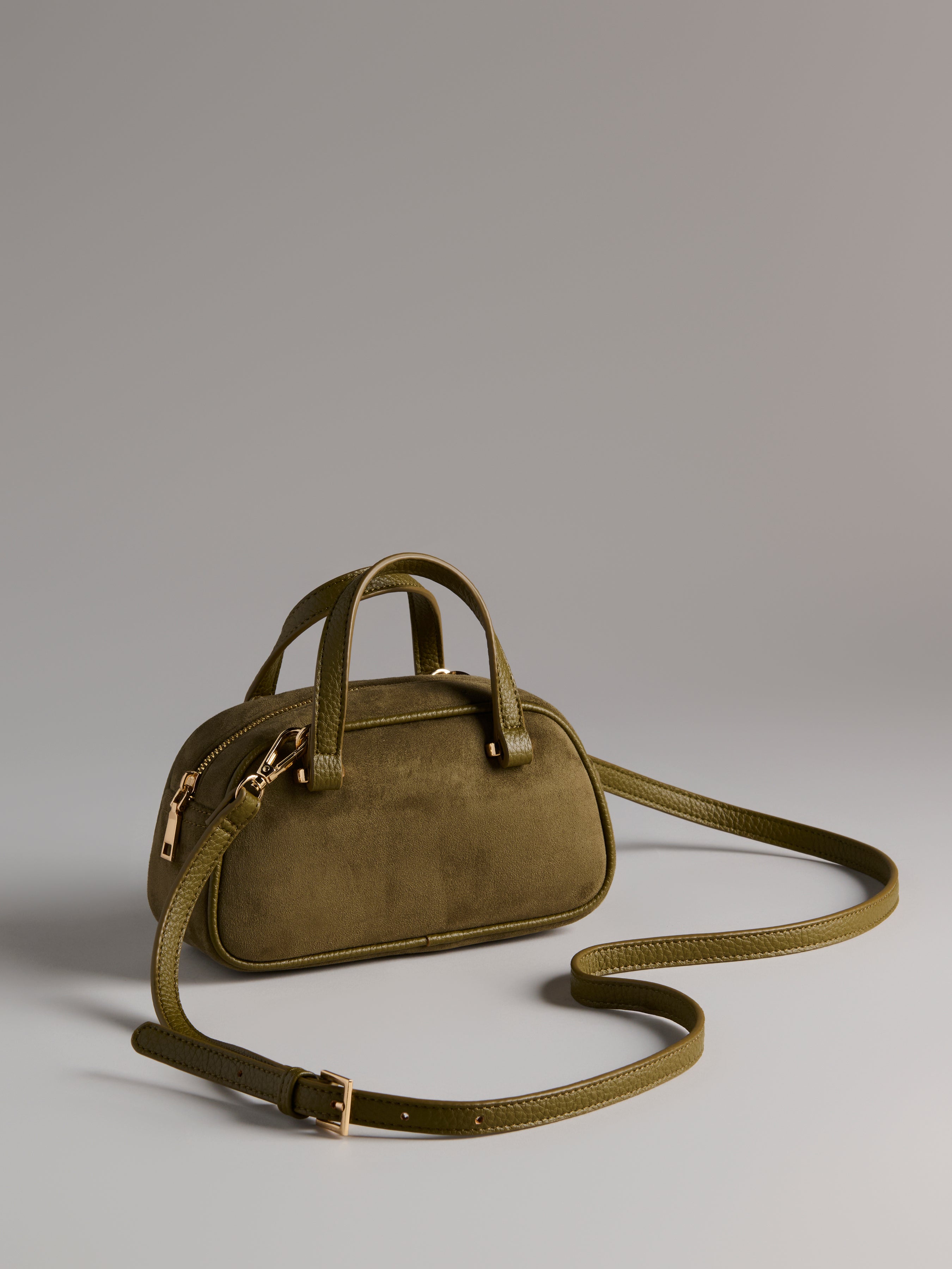 Shiraleah Vallerie Suede Mini Top Handle Bag MOSS