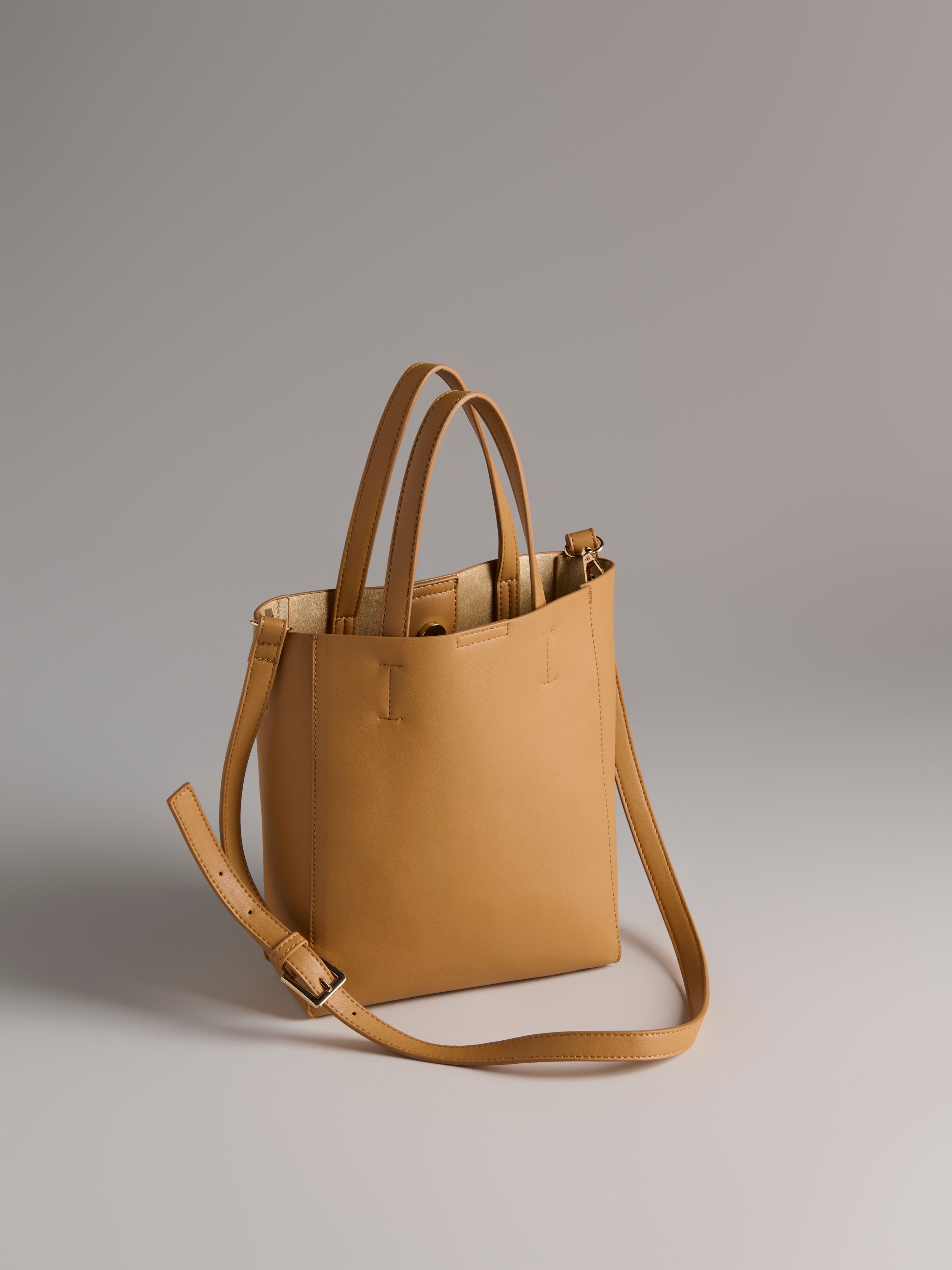 Shiraleah Lauren Mini Tote TAN