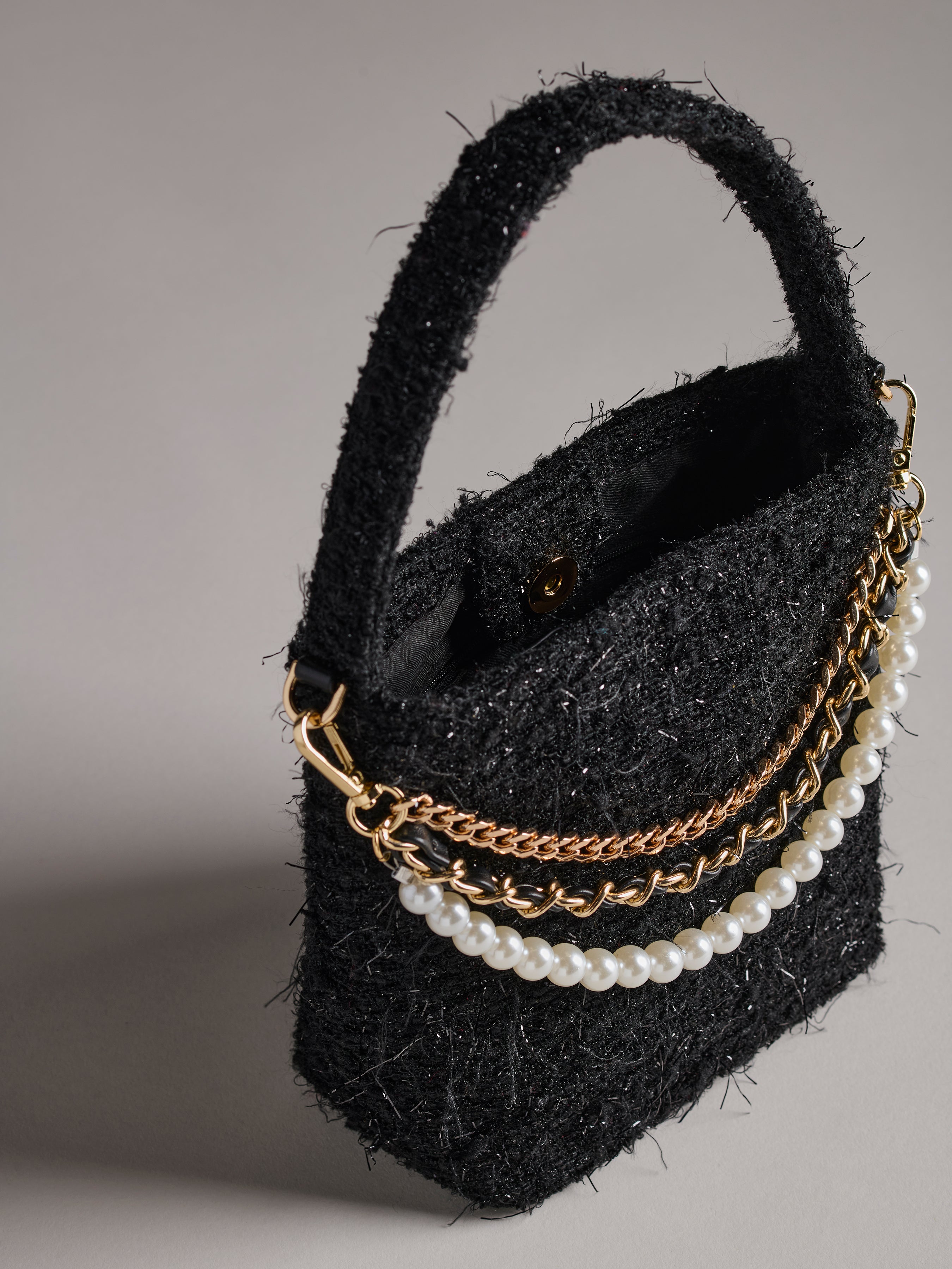 Shiraleah Annie Top Handle Bucket Bag, Black