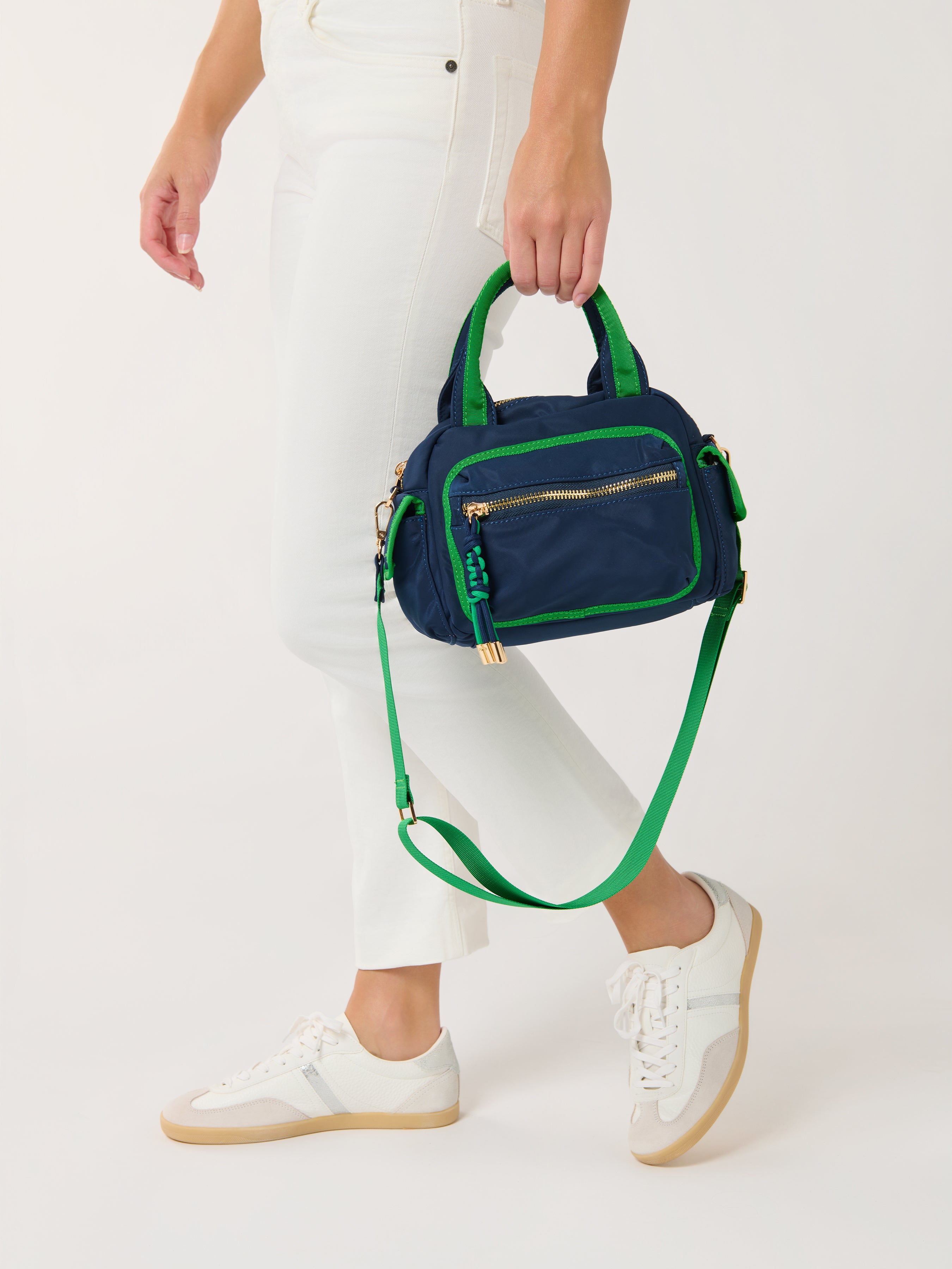 Shiraleah Jet Top Handle Shoulder Bag NAVY