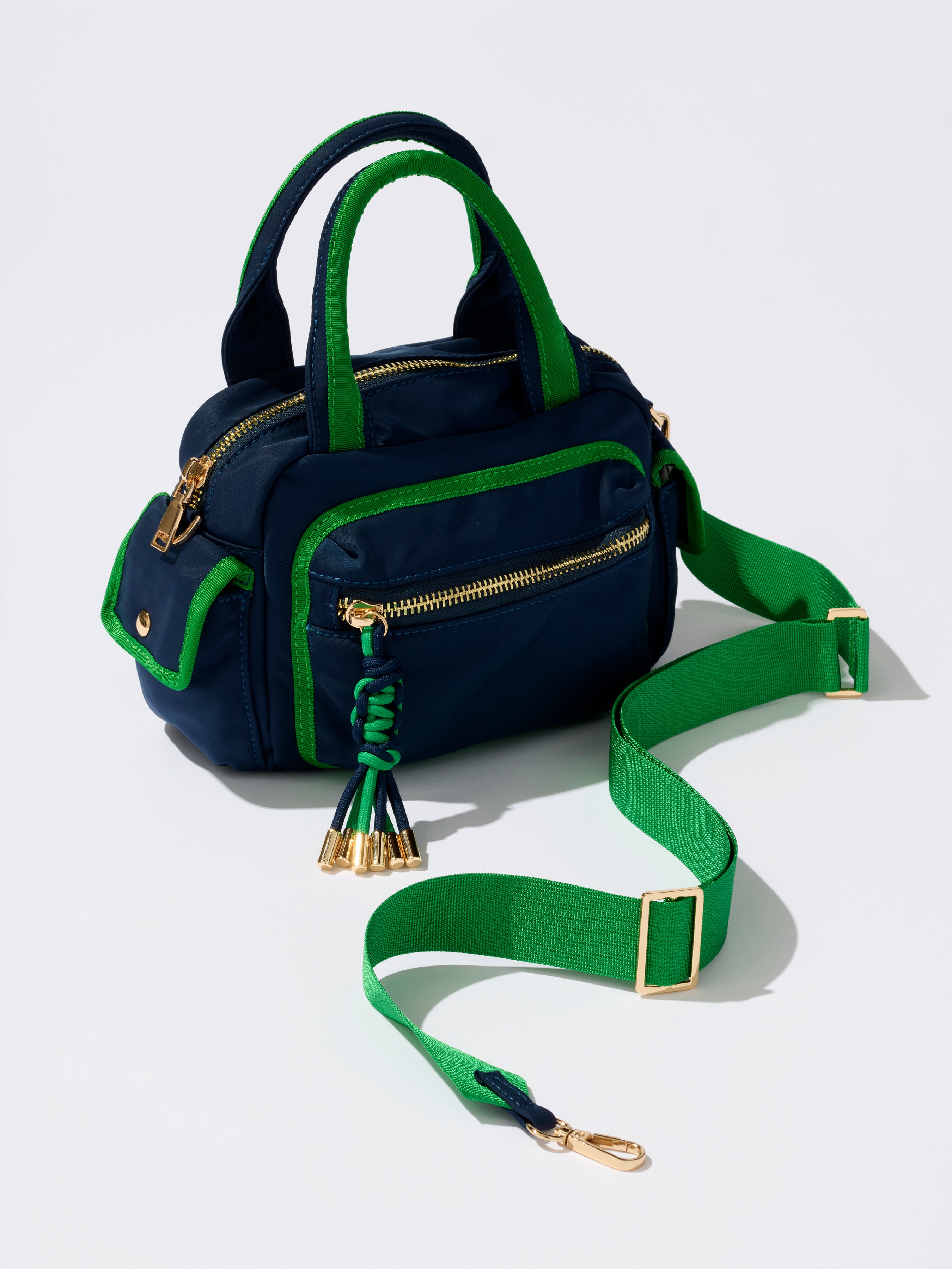 Shiraleah Jet Top Handle Shoulder Bag NAVY