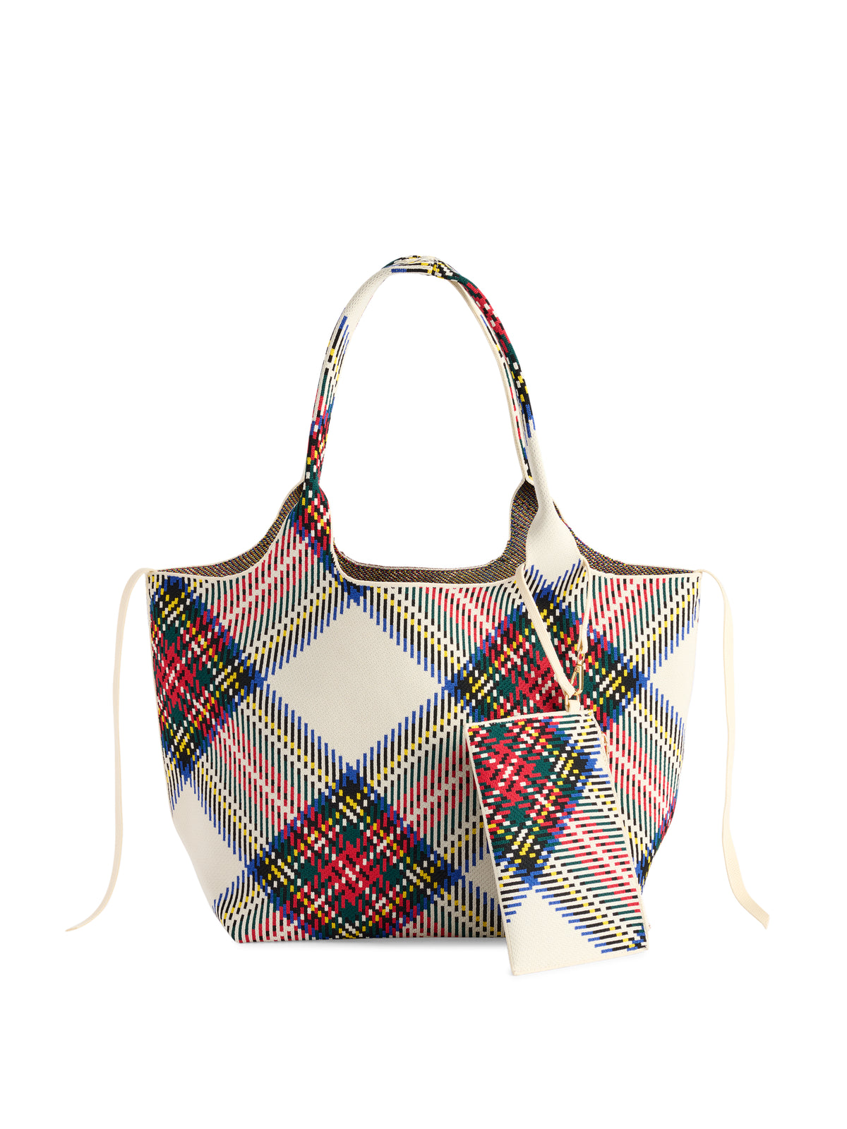 Shiraleah Robbie Plaid Tote IVORY / OS