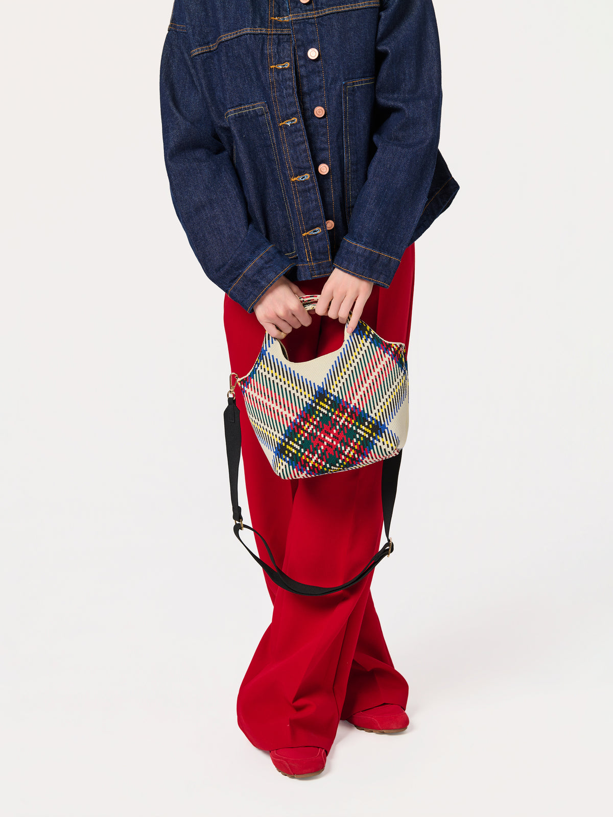 Shiraleah Robbie Plaid Mini Tote IVORY / OS