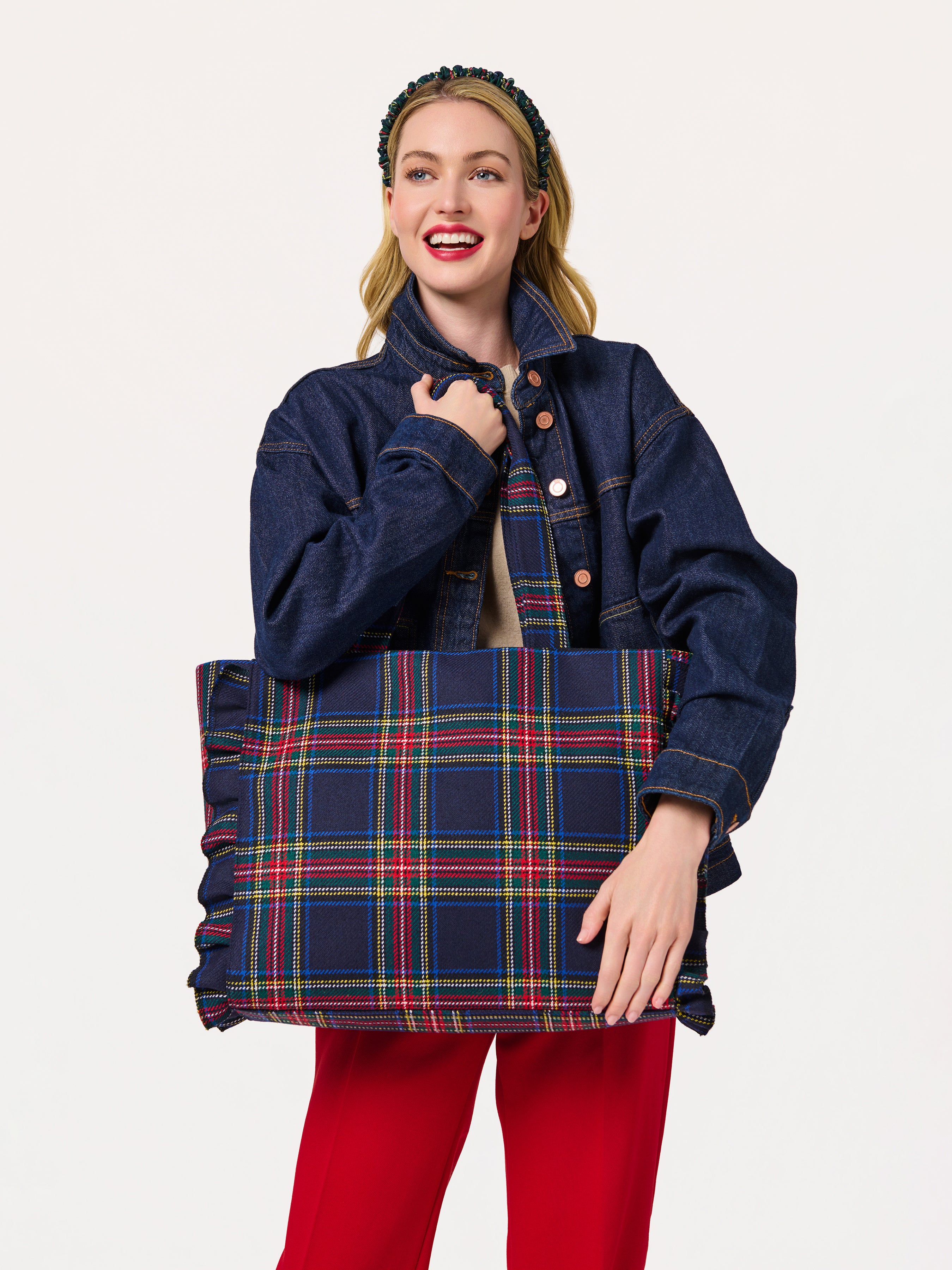 Shiraleah Scottie Ruffle Tote NAVY / OS