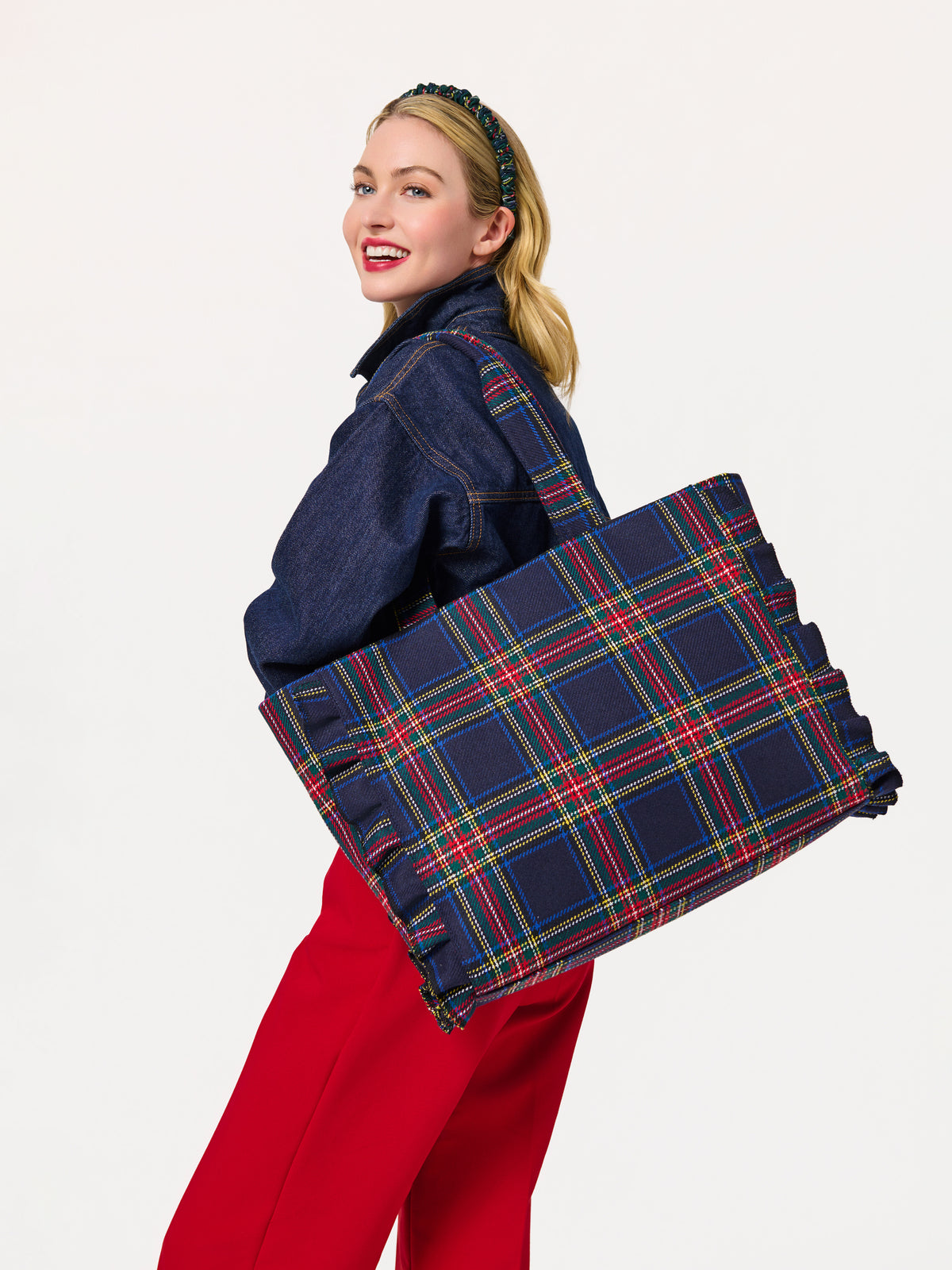 Shiraleah Scottie Ruffle Tote NAVY / OS