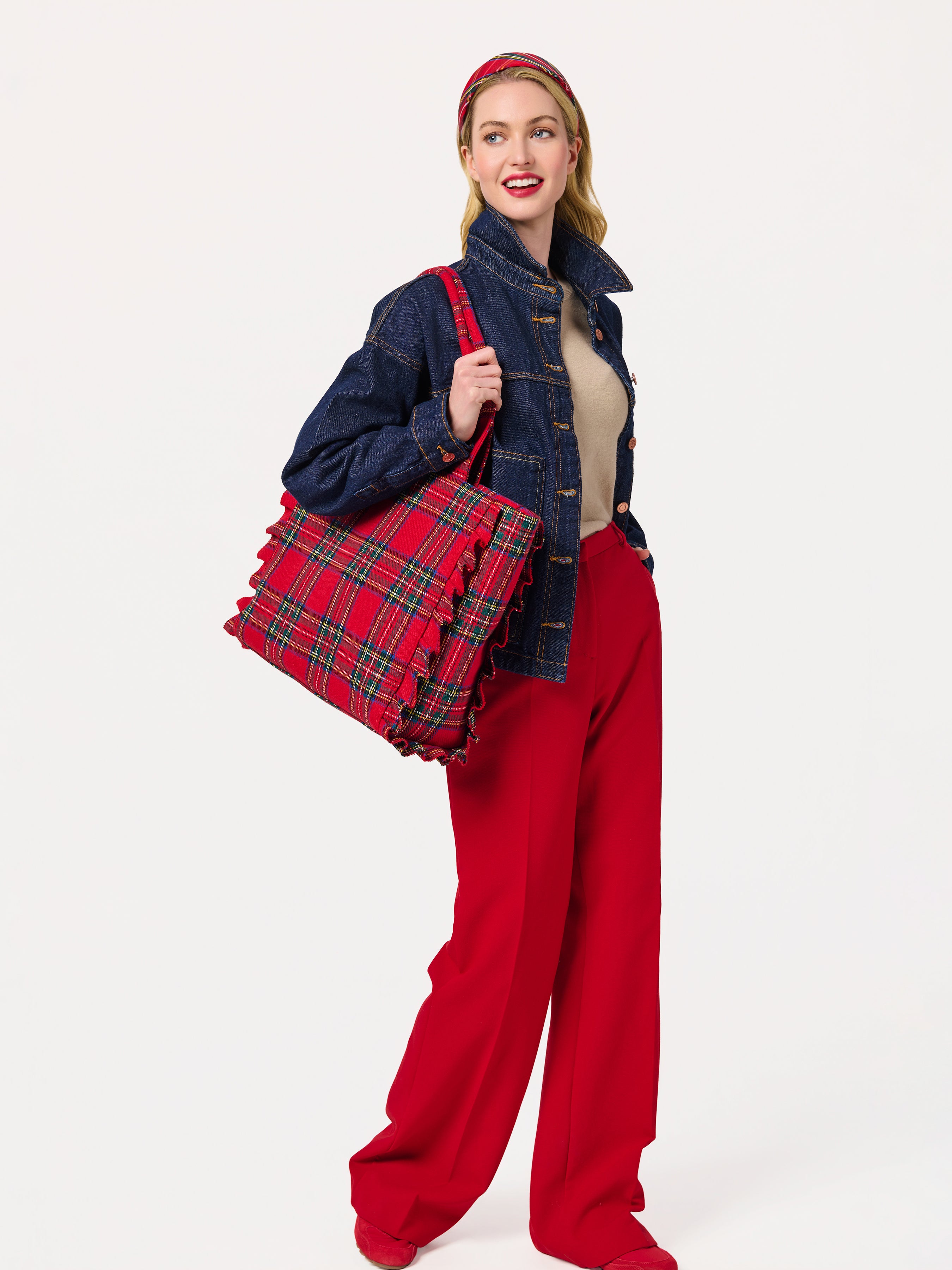 Shiraleah Scottie Ruffle Tote RED / OS