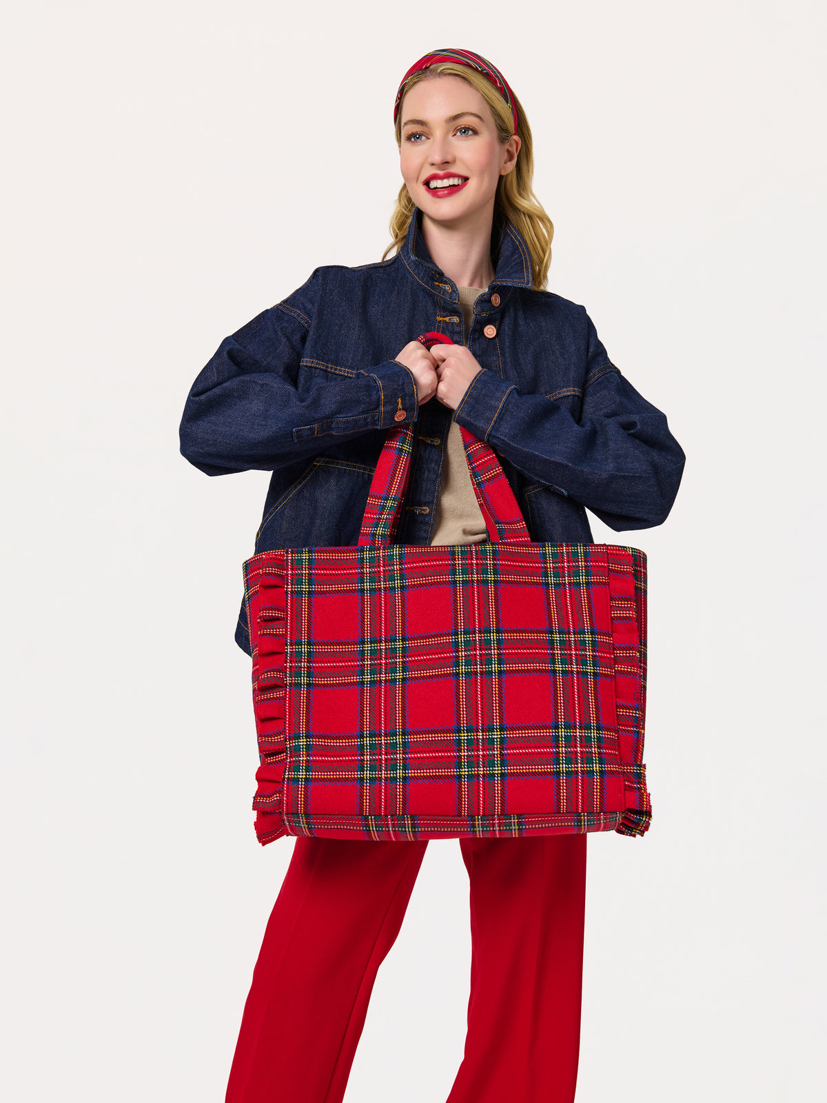 Shiraleah Scottie Ruffle Tote RED / OS