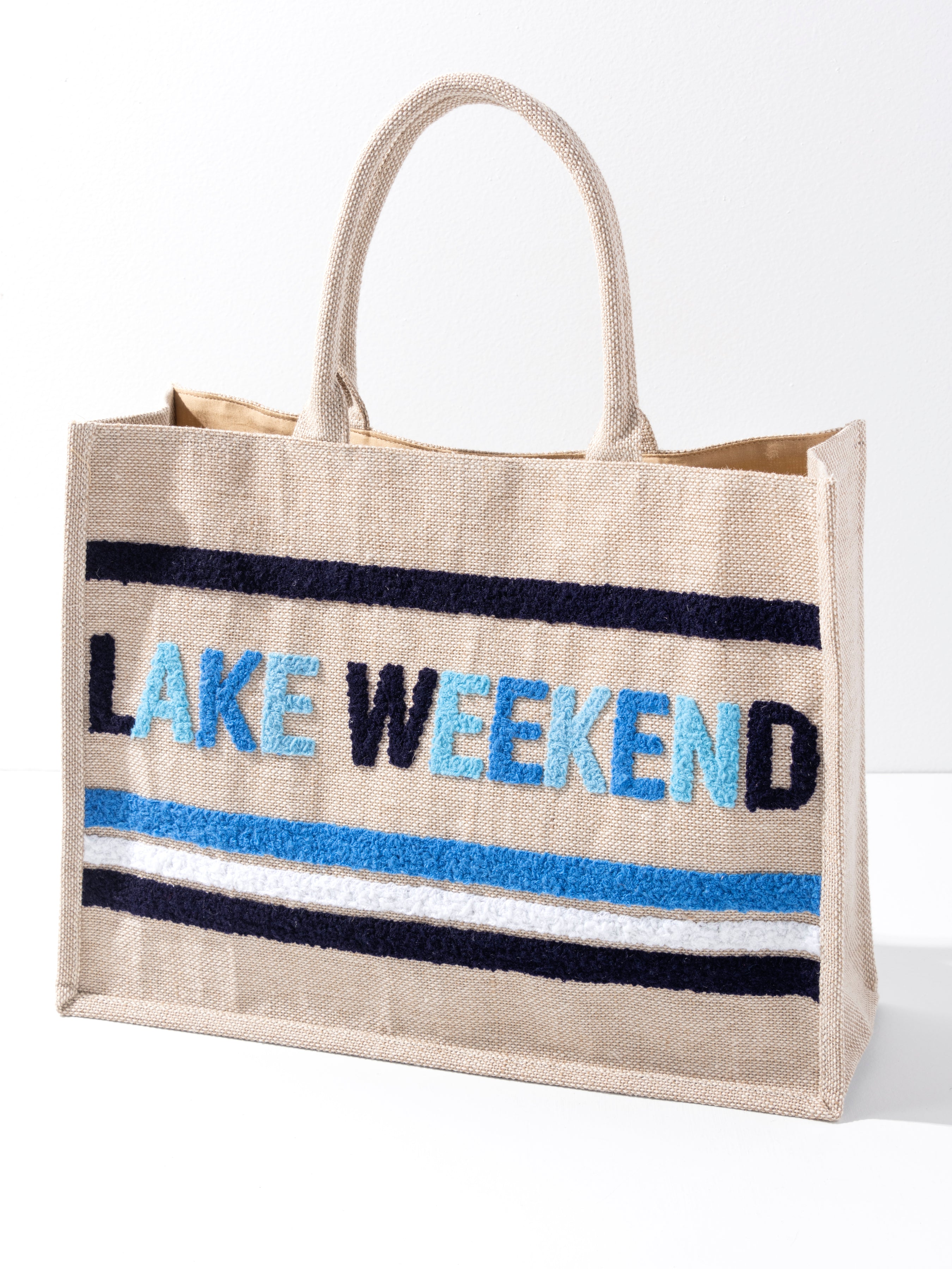 Shiraleah "Lake Weekend" Beach Bag, Natural