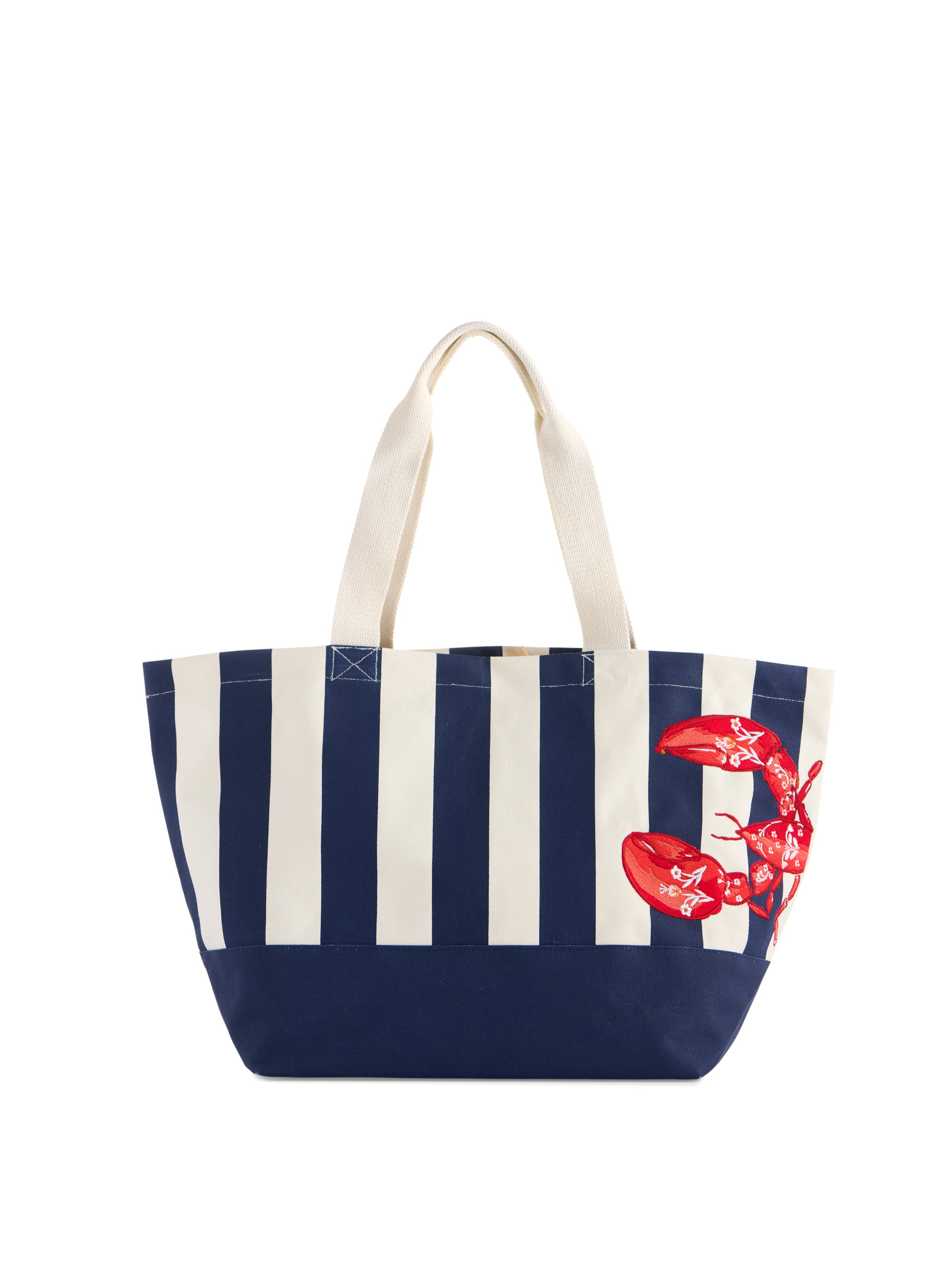 Shiraleah Lobster Striped Tote, Navy