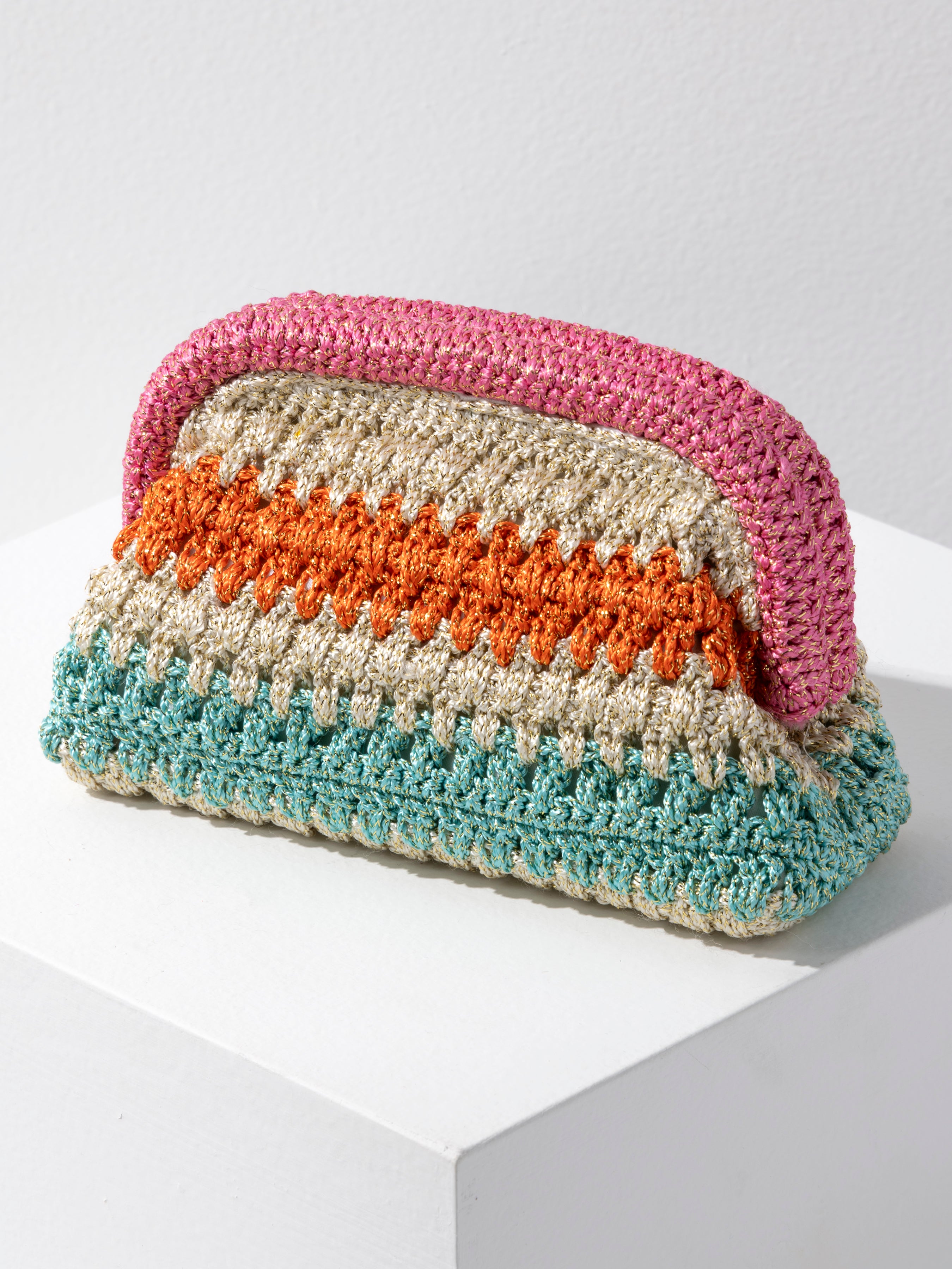 Shiraleah Luna Crochet Clutch MULTI