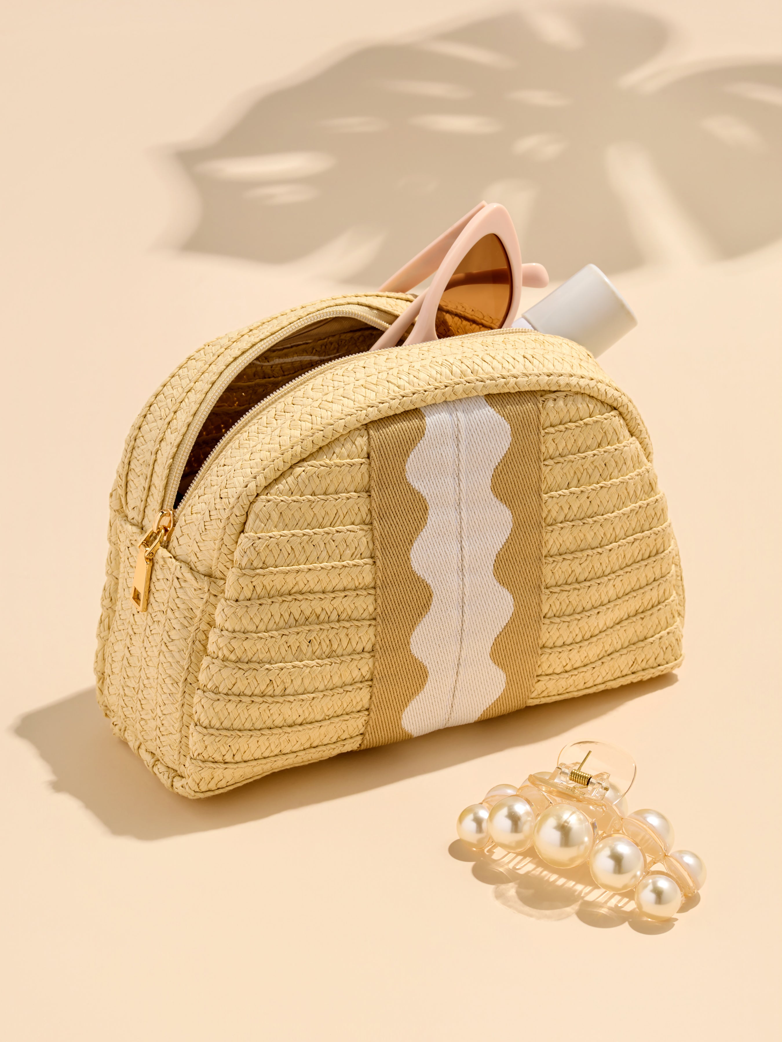 Shiraleah Marbella Zip Pouch TAN