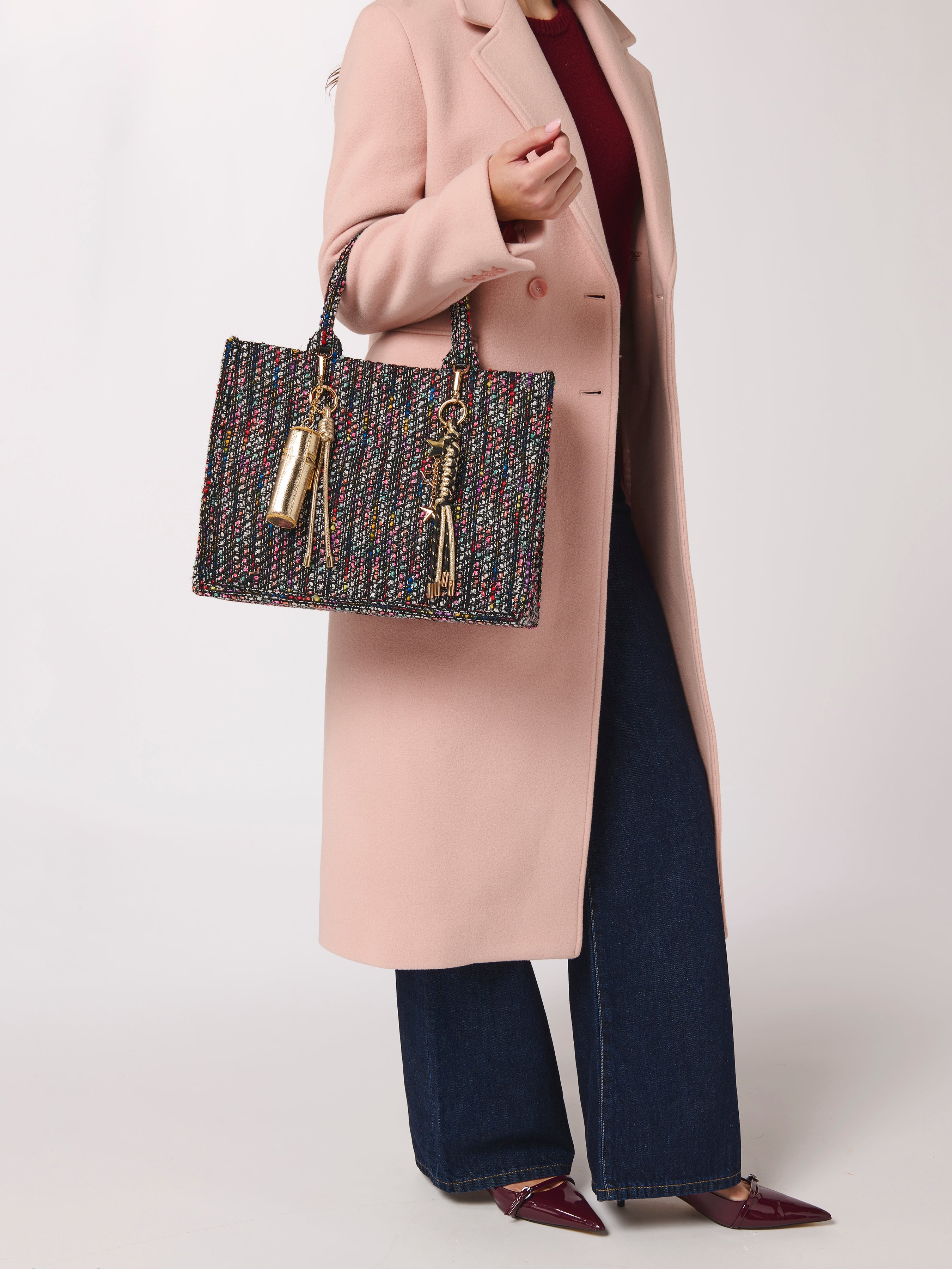 Shiraleah Lipstick Holder Bag Charm/Key Ring GOLD