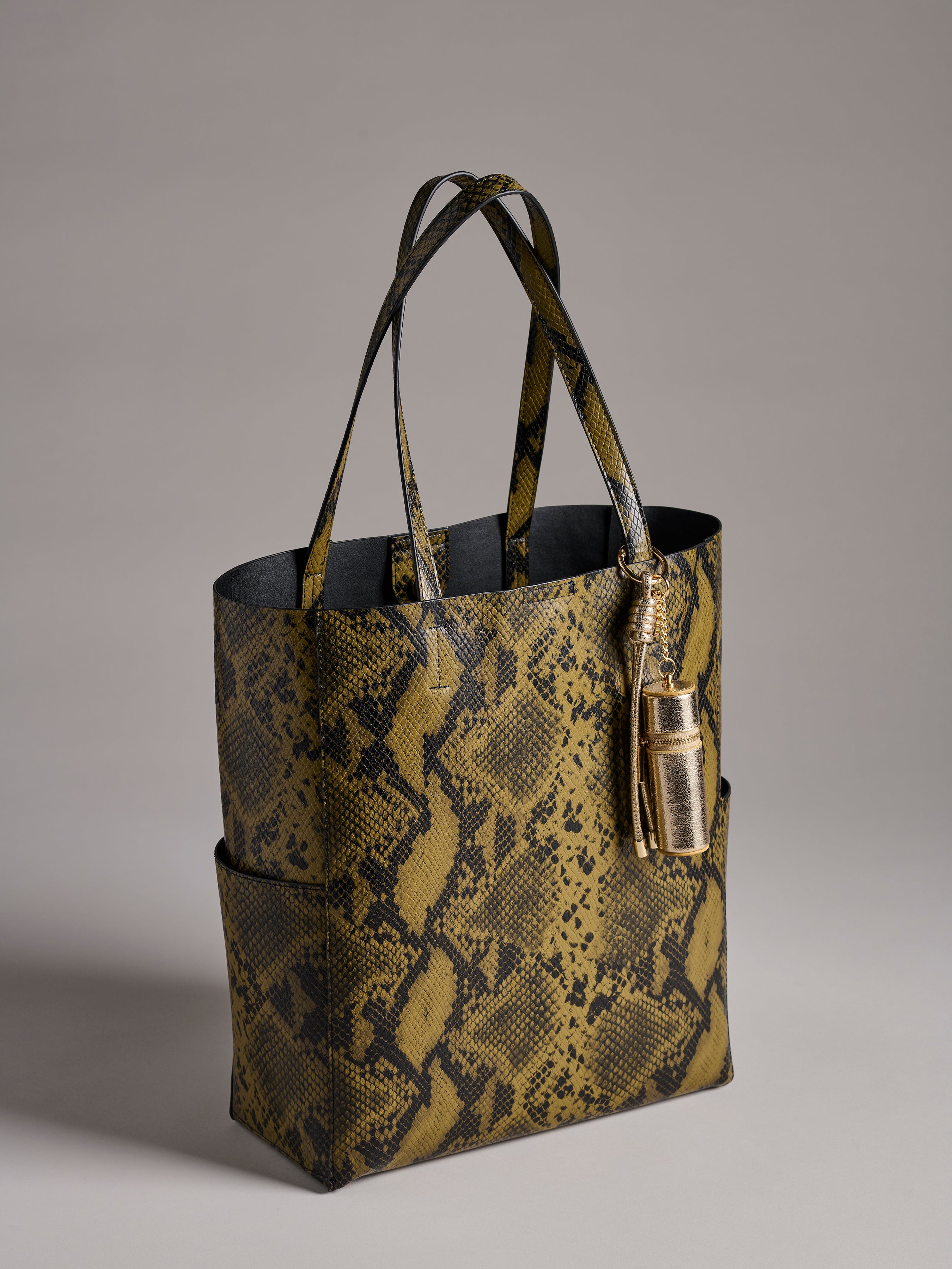 Shiraleah Lipstick Holder Bag Charm/Key Ring GOLD