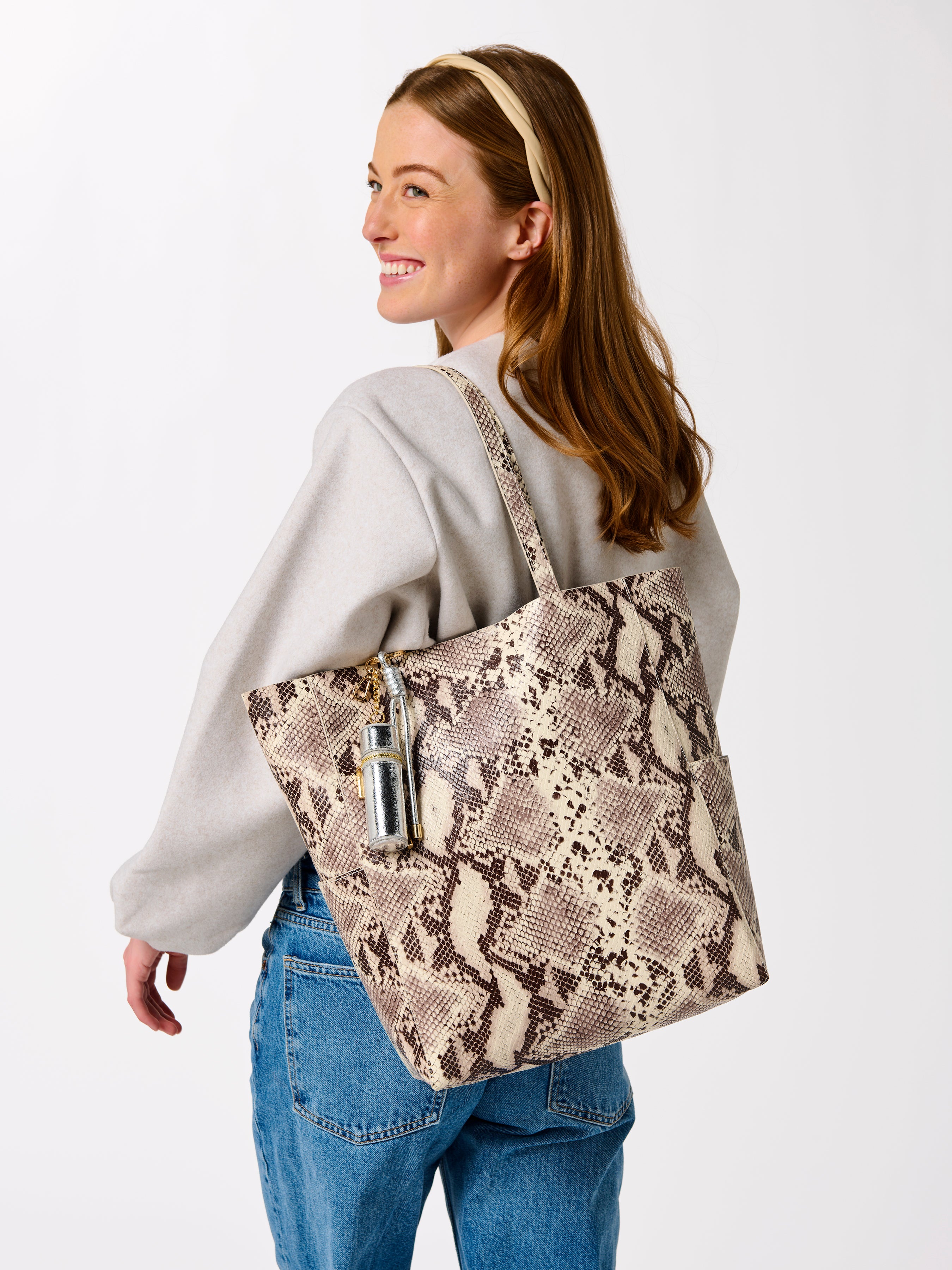 Shiraleah Lipstick Holder Bag Charm/Key Ring SILVER