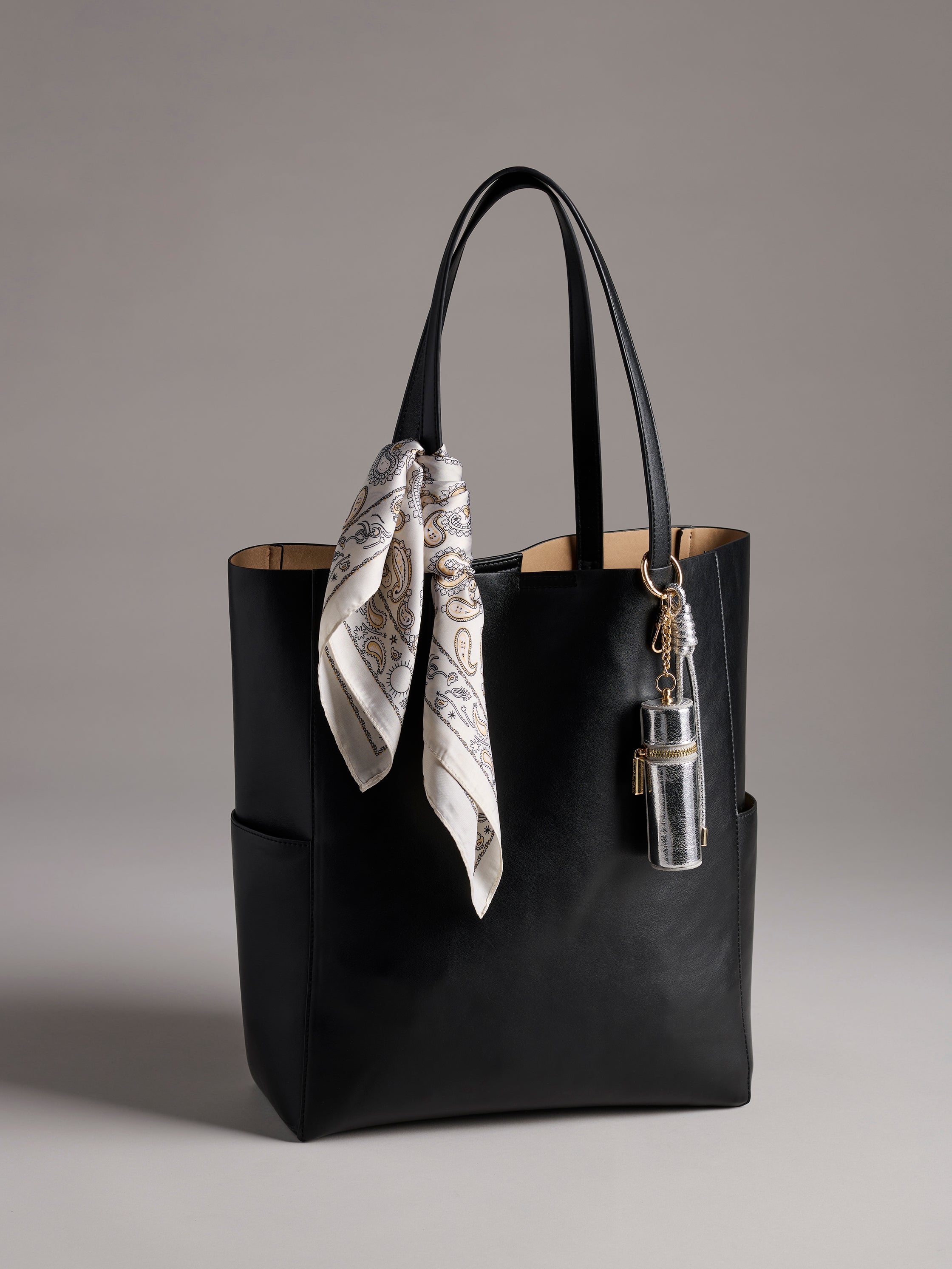 Shiraleah Lipstick Holder Bag Charm/Key Ring SILVER