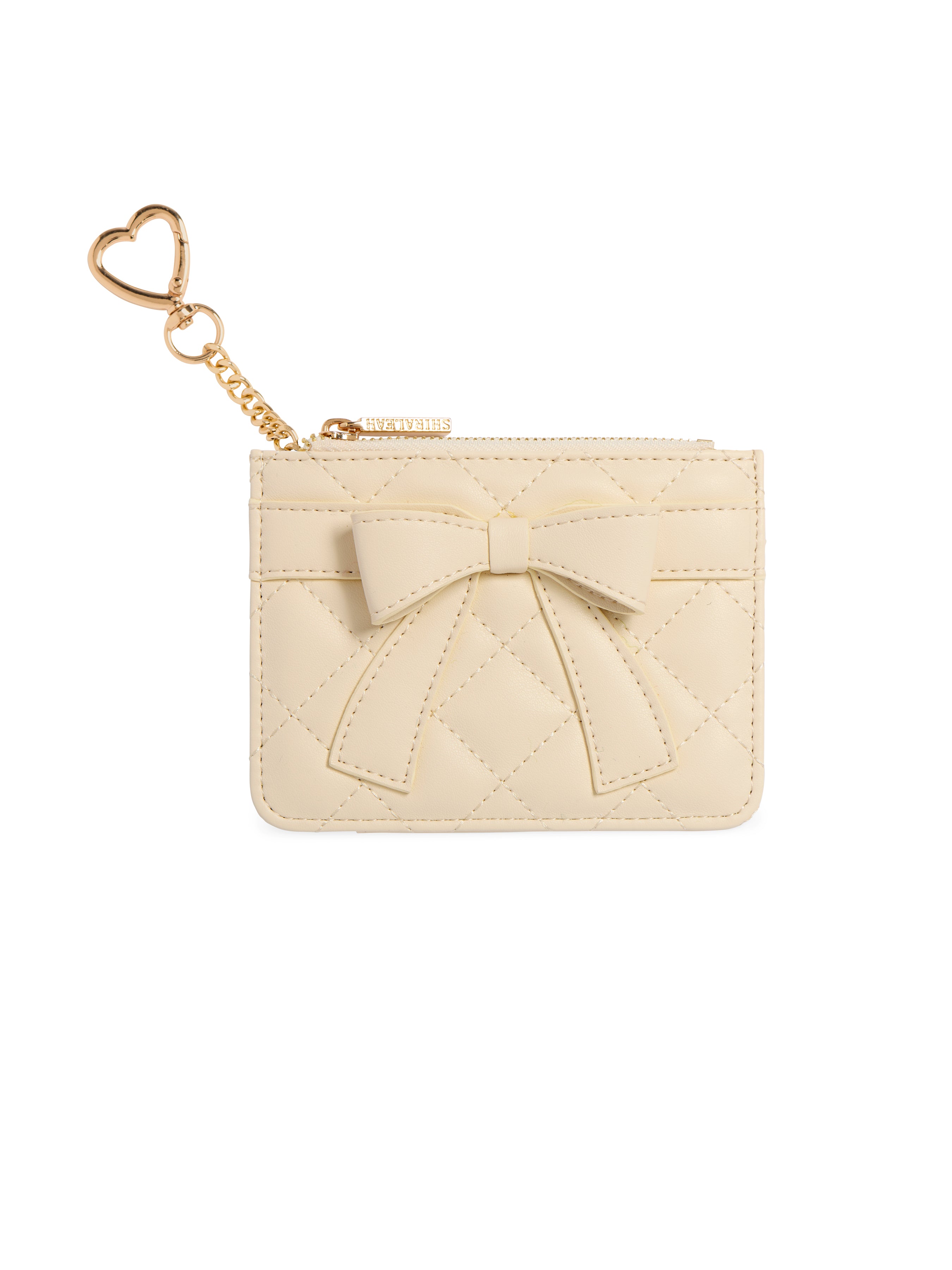 Shiraleah Quilted Bow Card Case IVORY