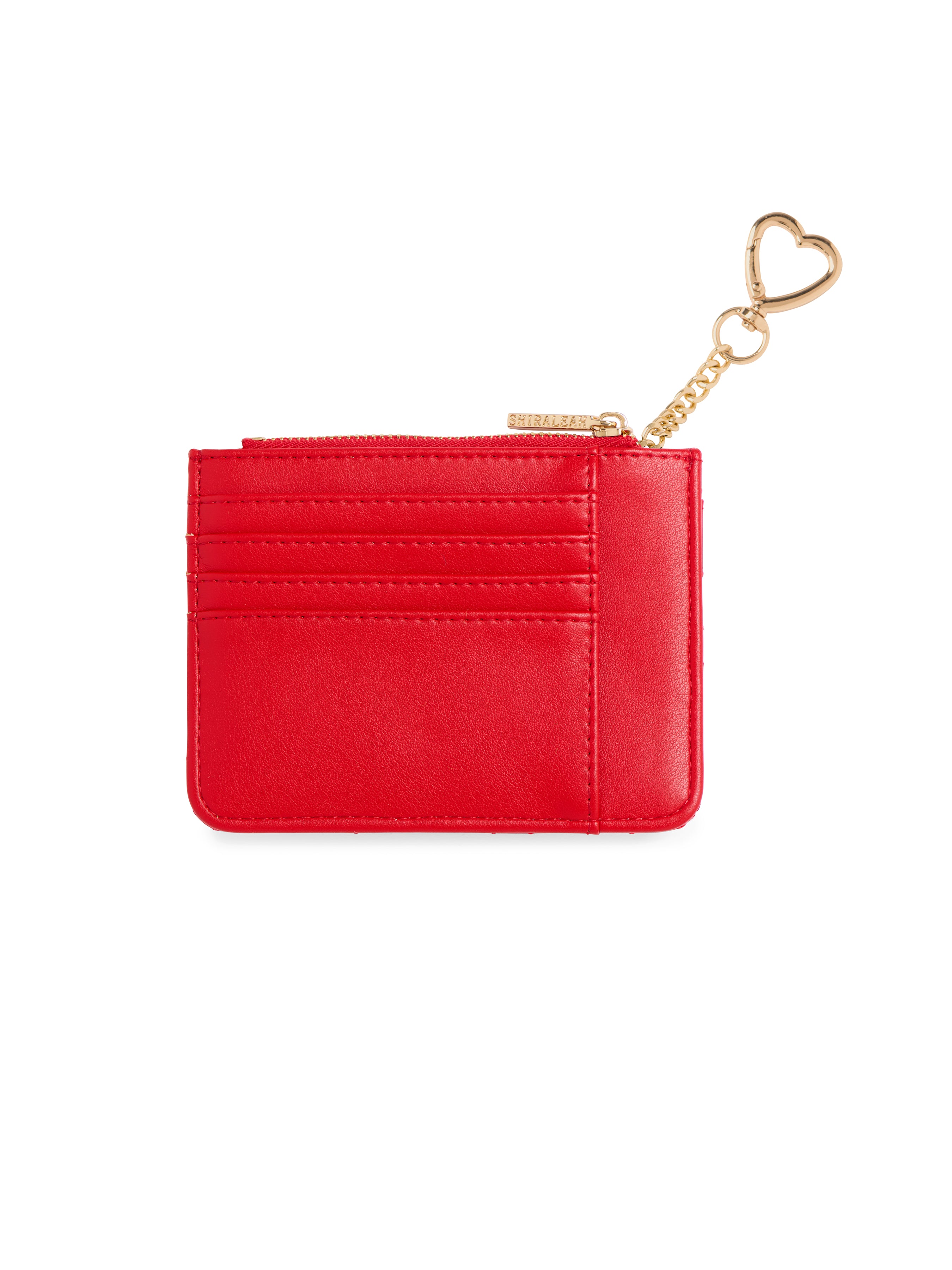 Shiraleah Quilted Bow Card Case RED
