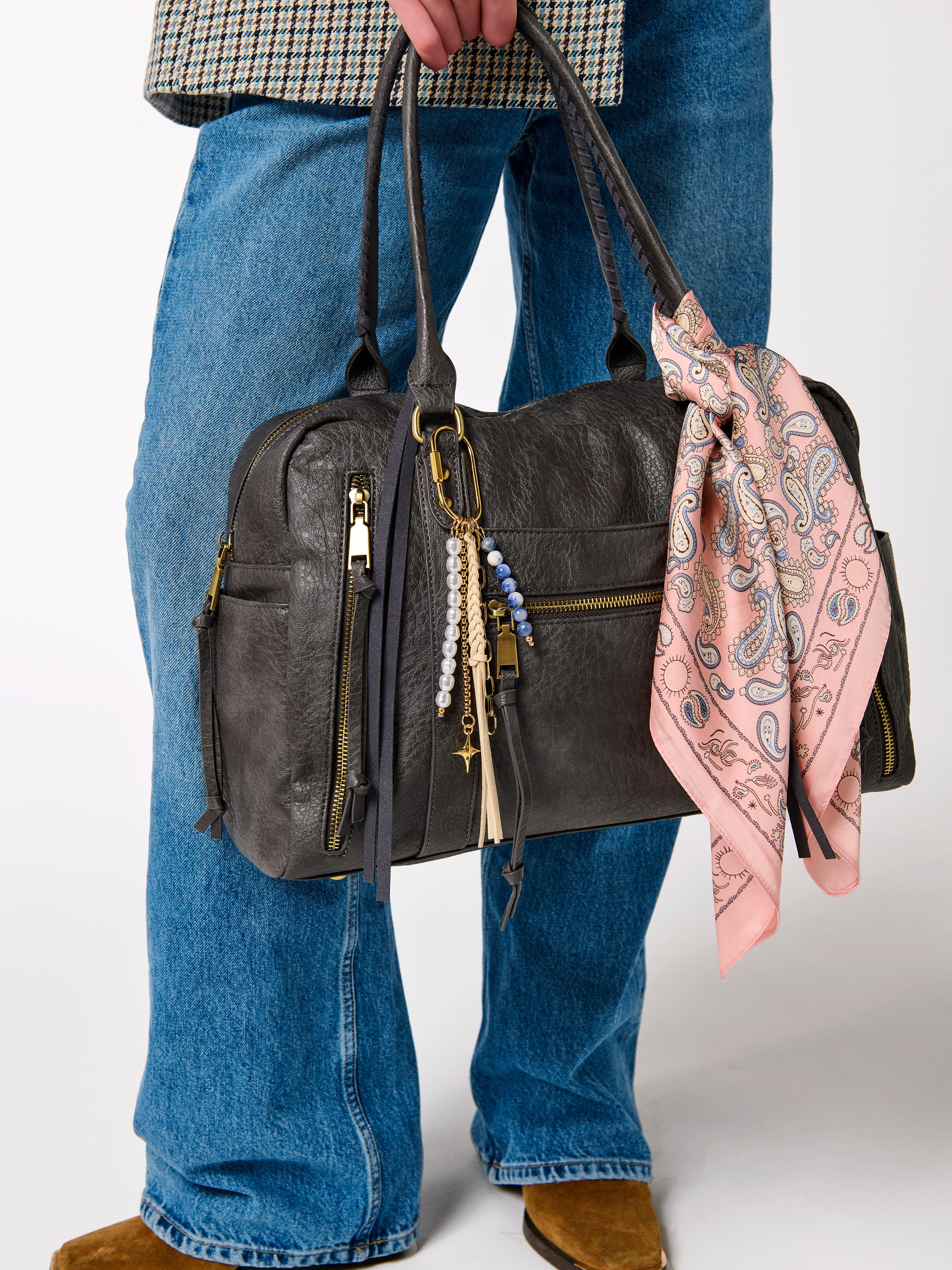 Shiraleah Tassel Bag Charm/Key Ring IVORY