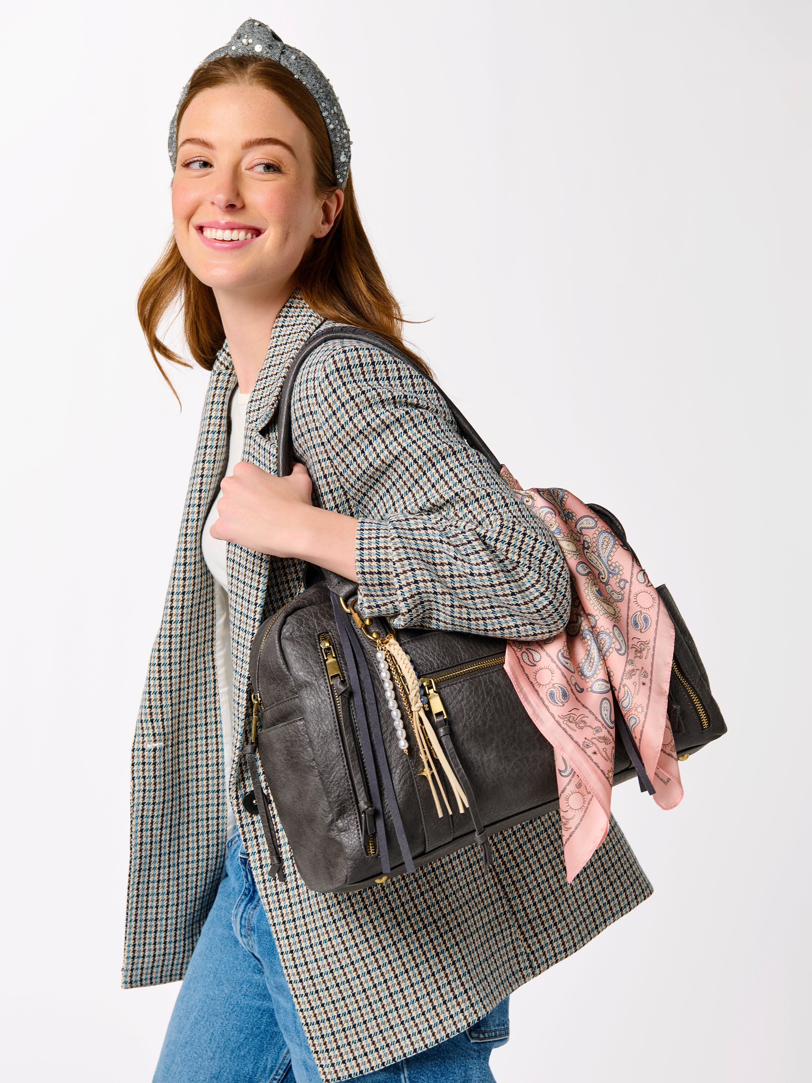 Shiraleah Tassel Bag Charm/Key Ring IVORY