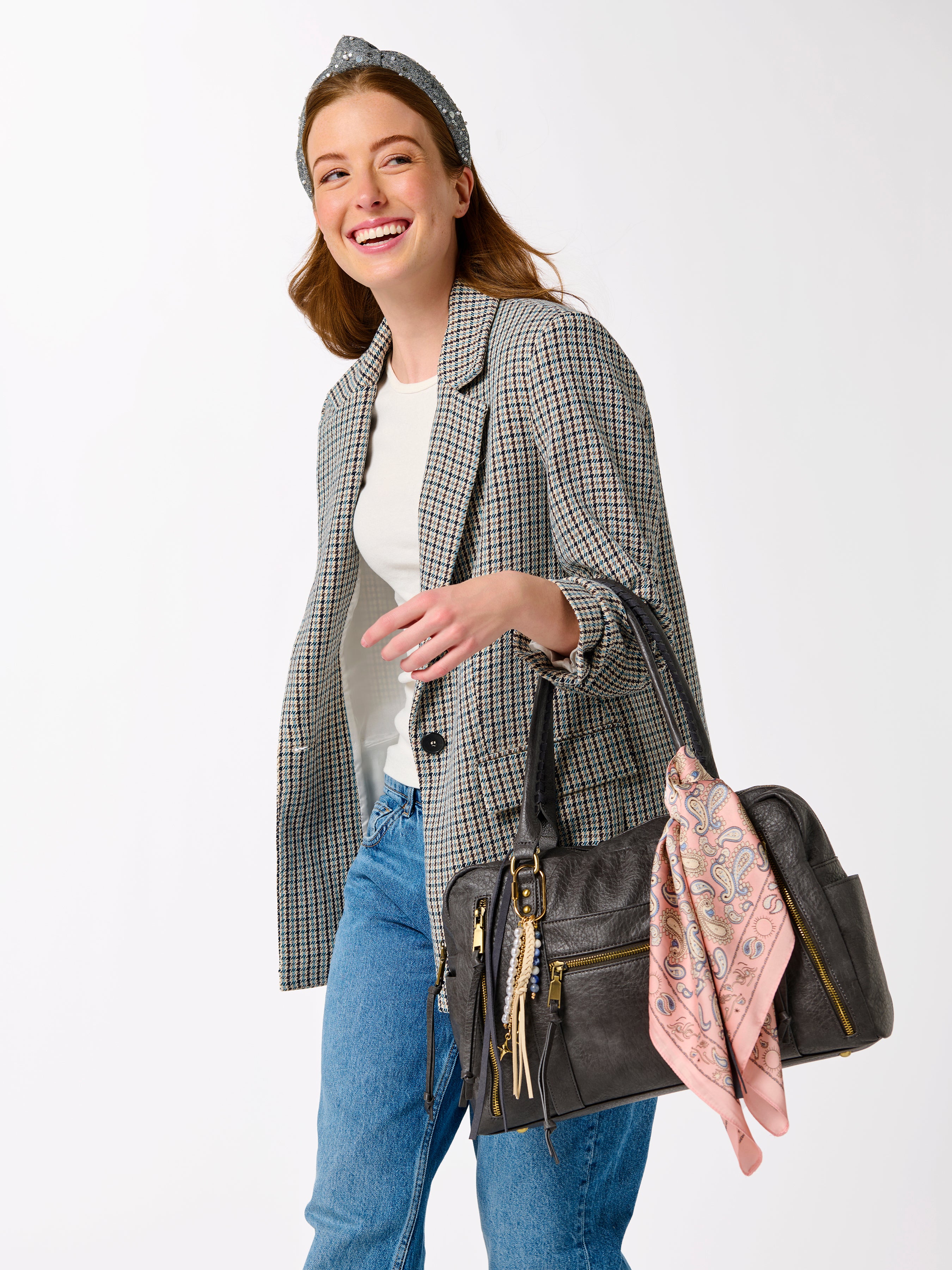 Shiraleah Tassel Bag Charm/Key Ring IVORY