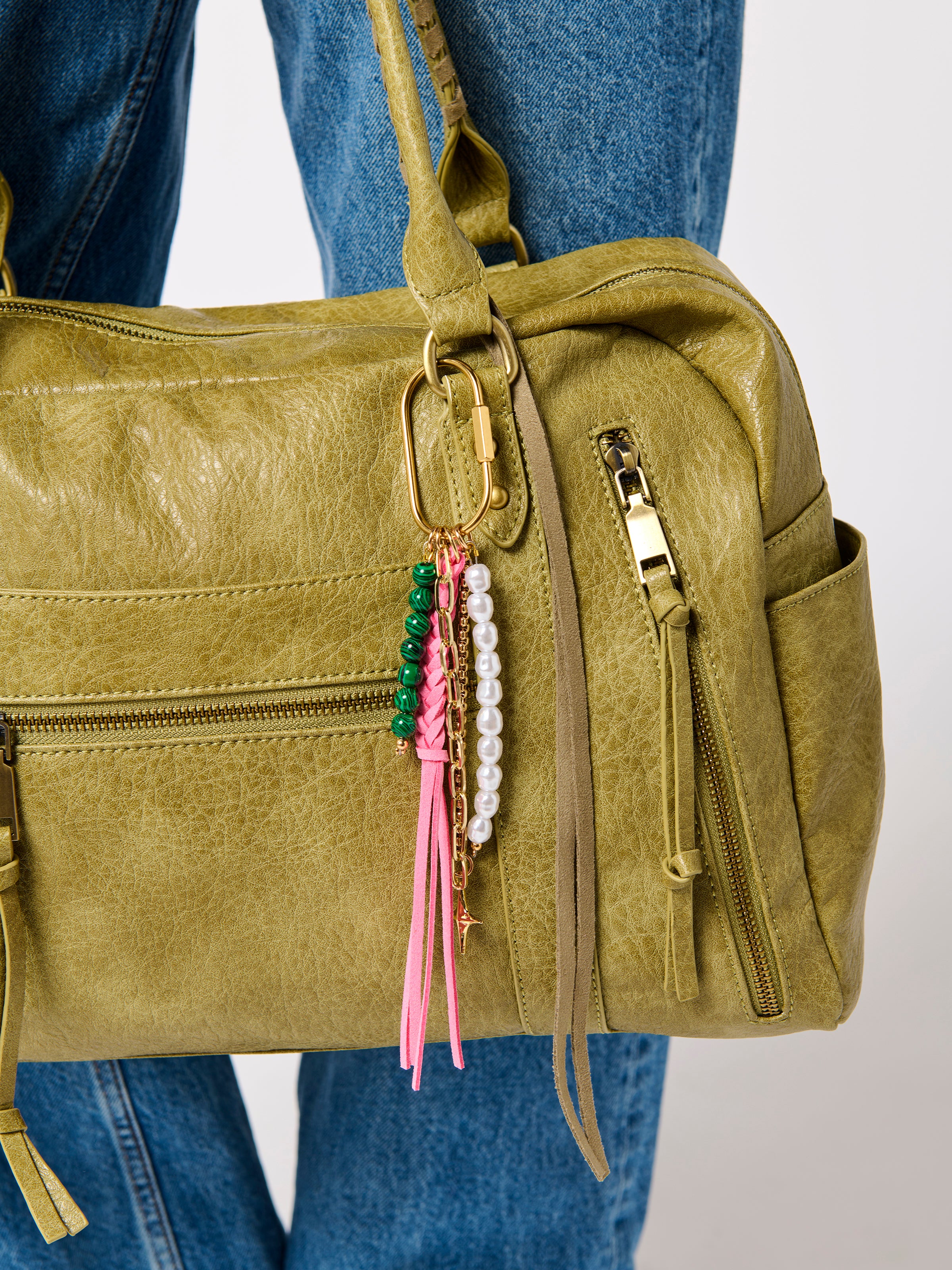 Shiraleah Tassel Bag Charm/Key Ring PINK