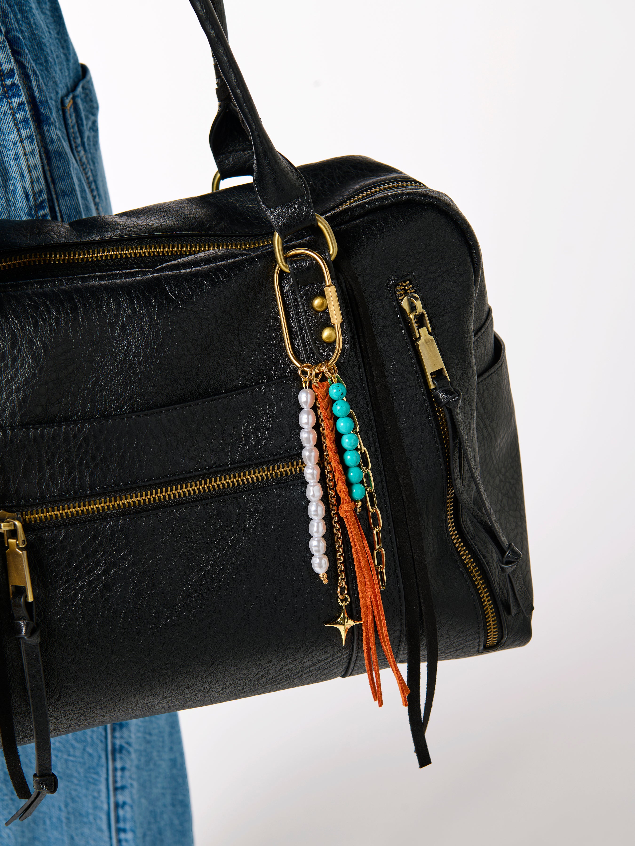 Shiraleah Tassel Bag Charm/Key Ring RUST