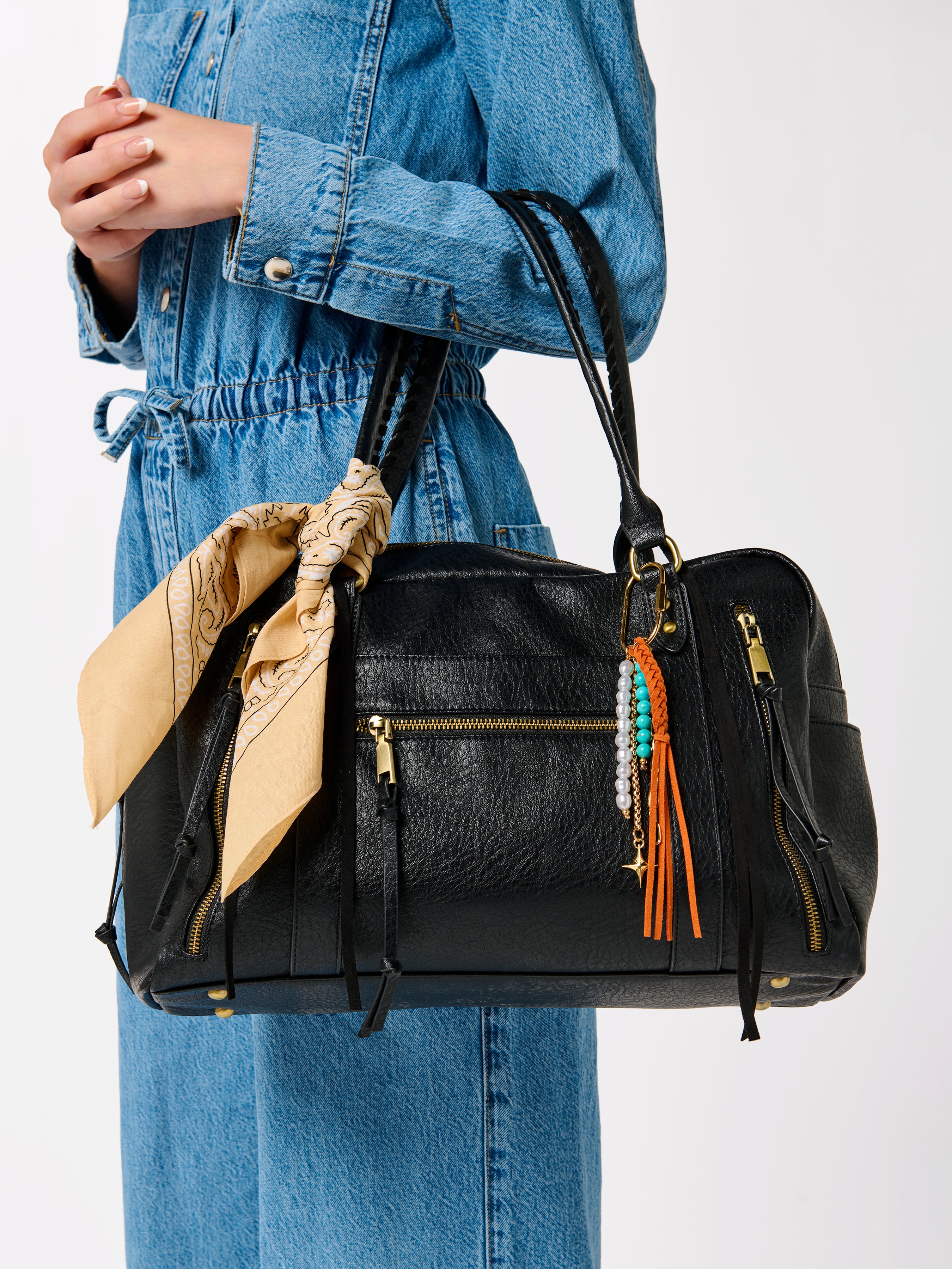 Shiraleah Tassel Bag Charm/Key Ring RUST