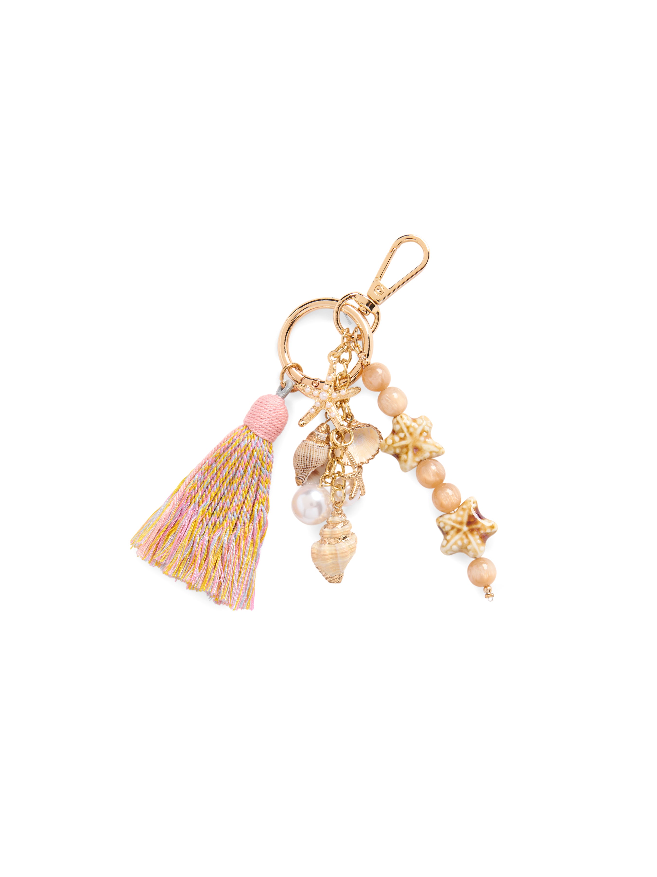 Shiraleah Ocean Bag Charm/Key Ring, Tan