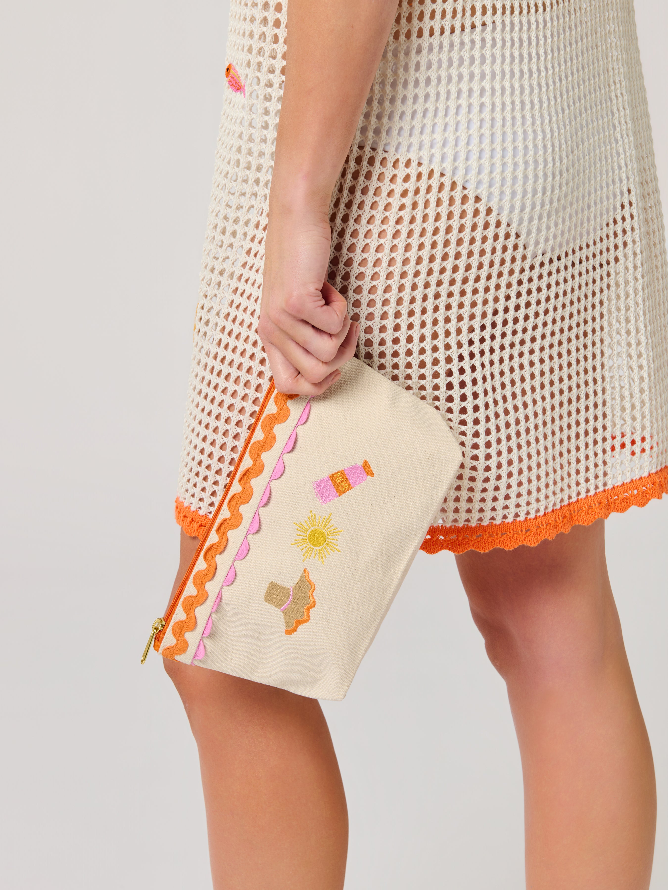 Shiraleah Poppy Zip Pouch ORANGE