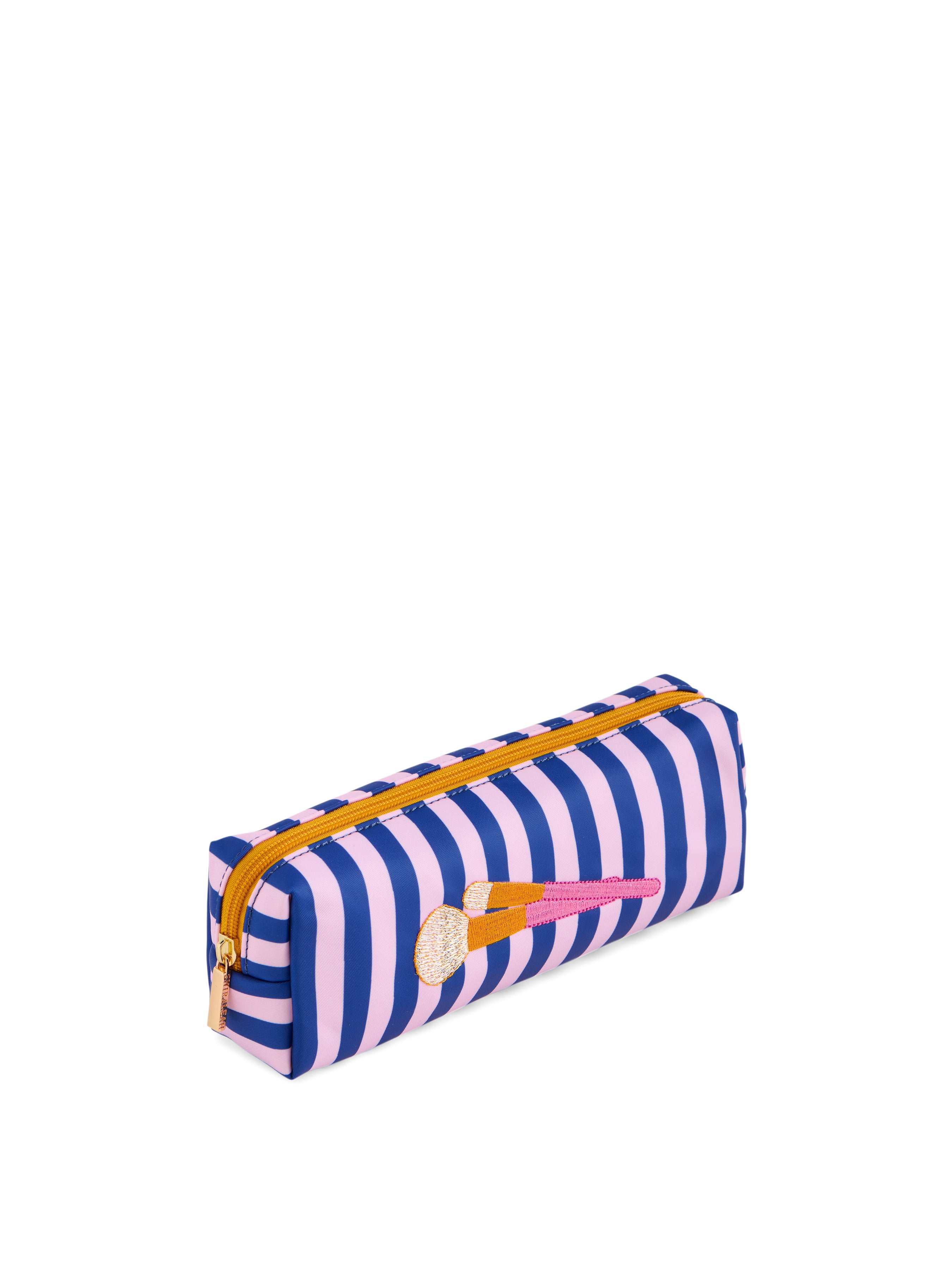 Shiraleah Brush Zip Pouch, Navy