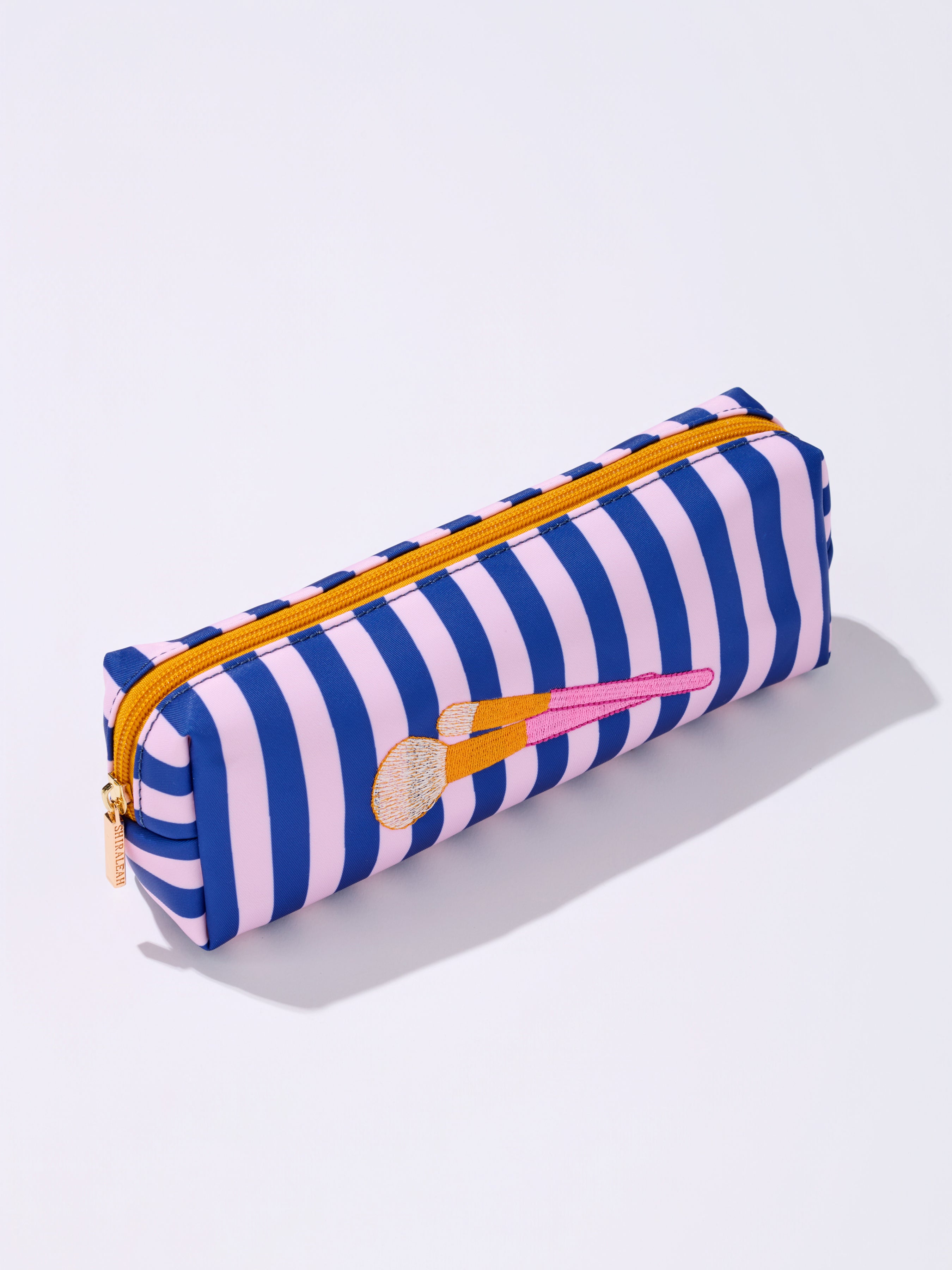 Shiraleah Brush Zip Pouch, Navy