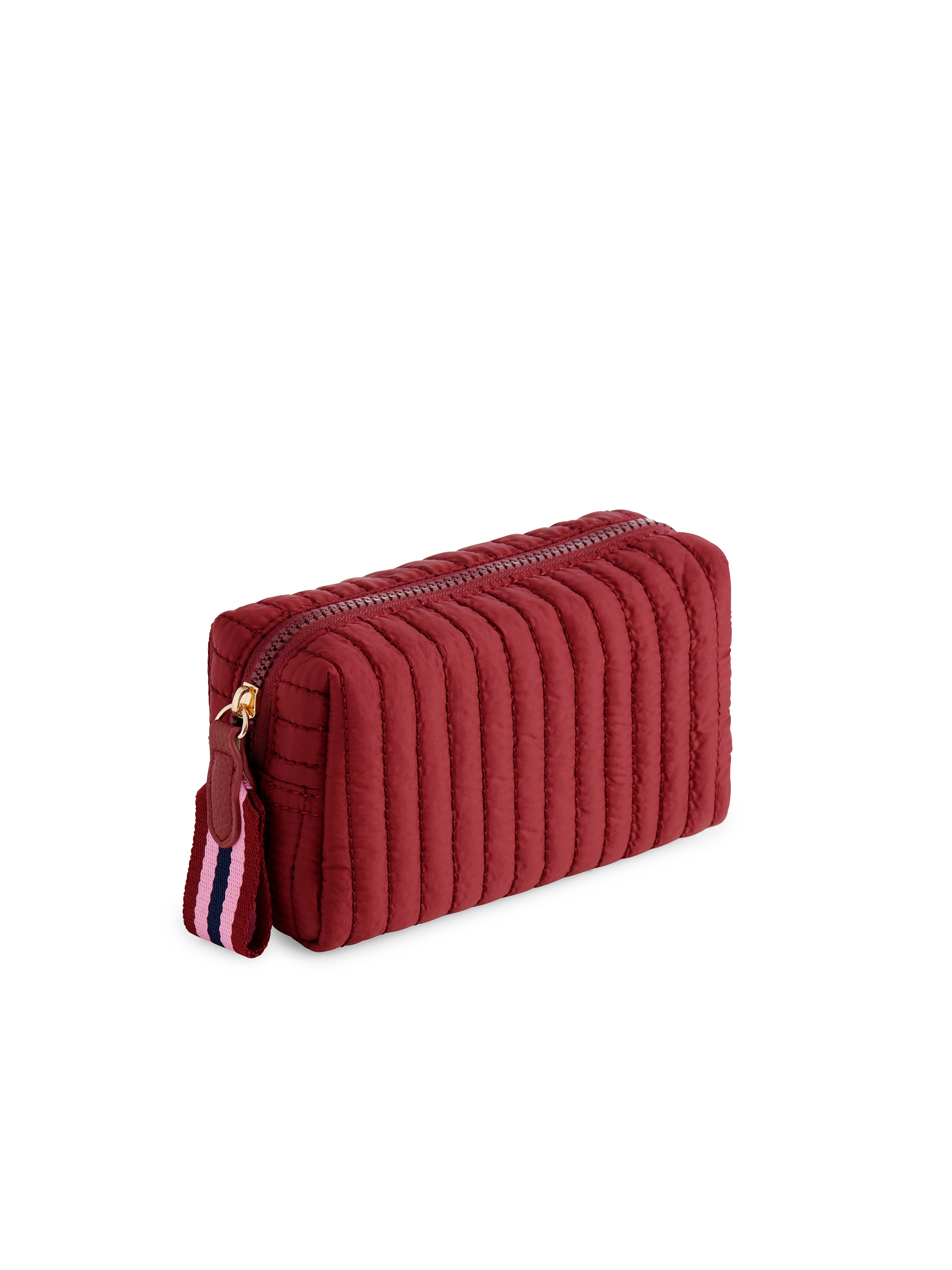 Shiraleah Ezra Small Boxy Cosmetic Pouch WINE